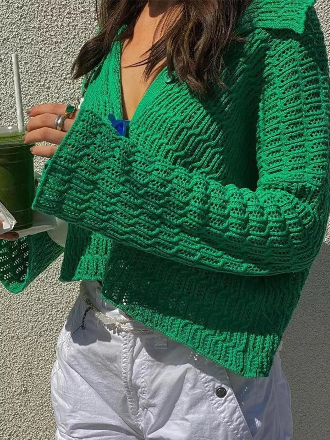 Knit Button - Down Cardigan - PBNJ FASHIONS