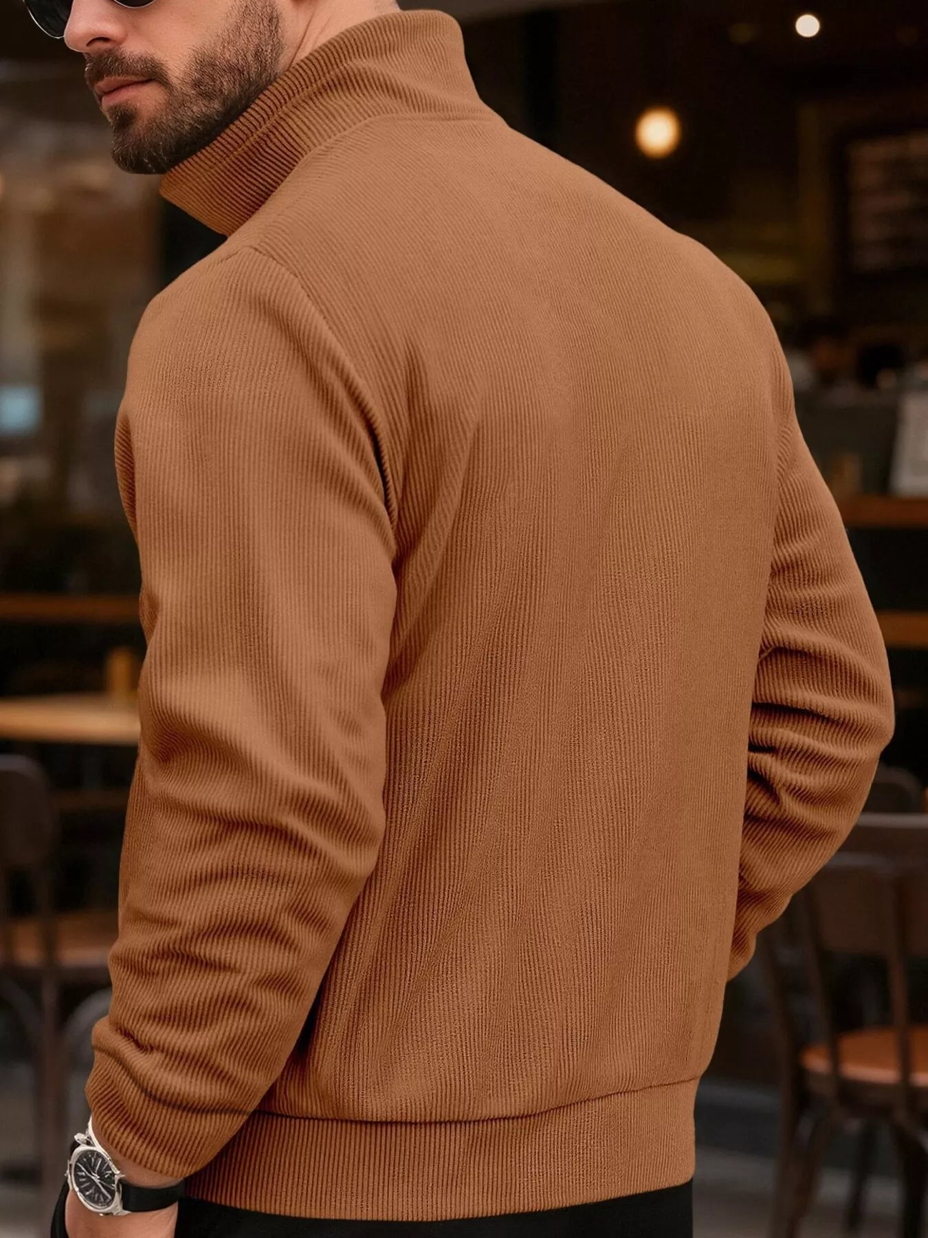 Men's Full Size Casual Corduroy Button - Down Jacket Plus Size - PBNJ FASHIONS
