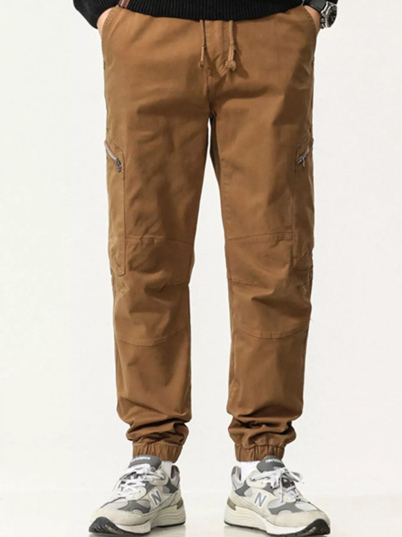 Men's Full Size Casual Cargo Pants with Zipper Pocket Plus Size - PBNJ FASHIONS