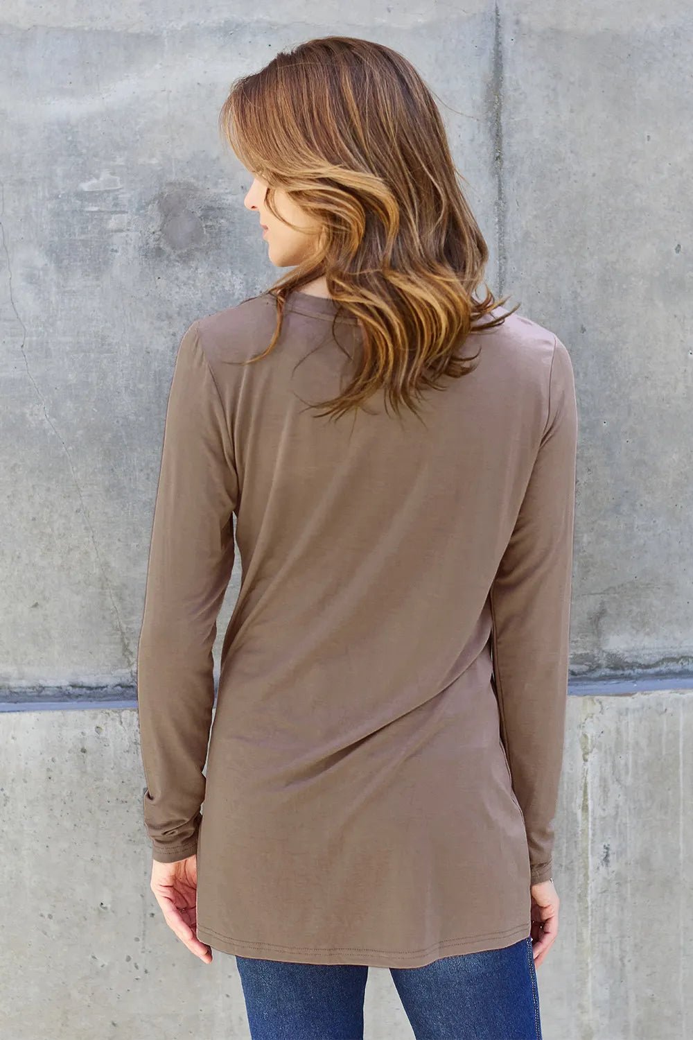 Basic Bae Full Size Round Neck Long Sleeve Top - PBNJ FASHIONS