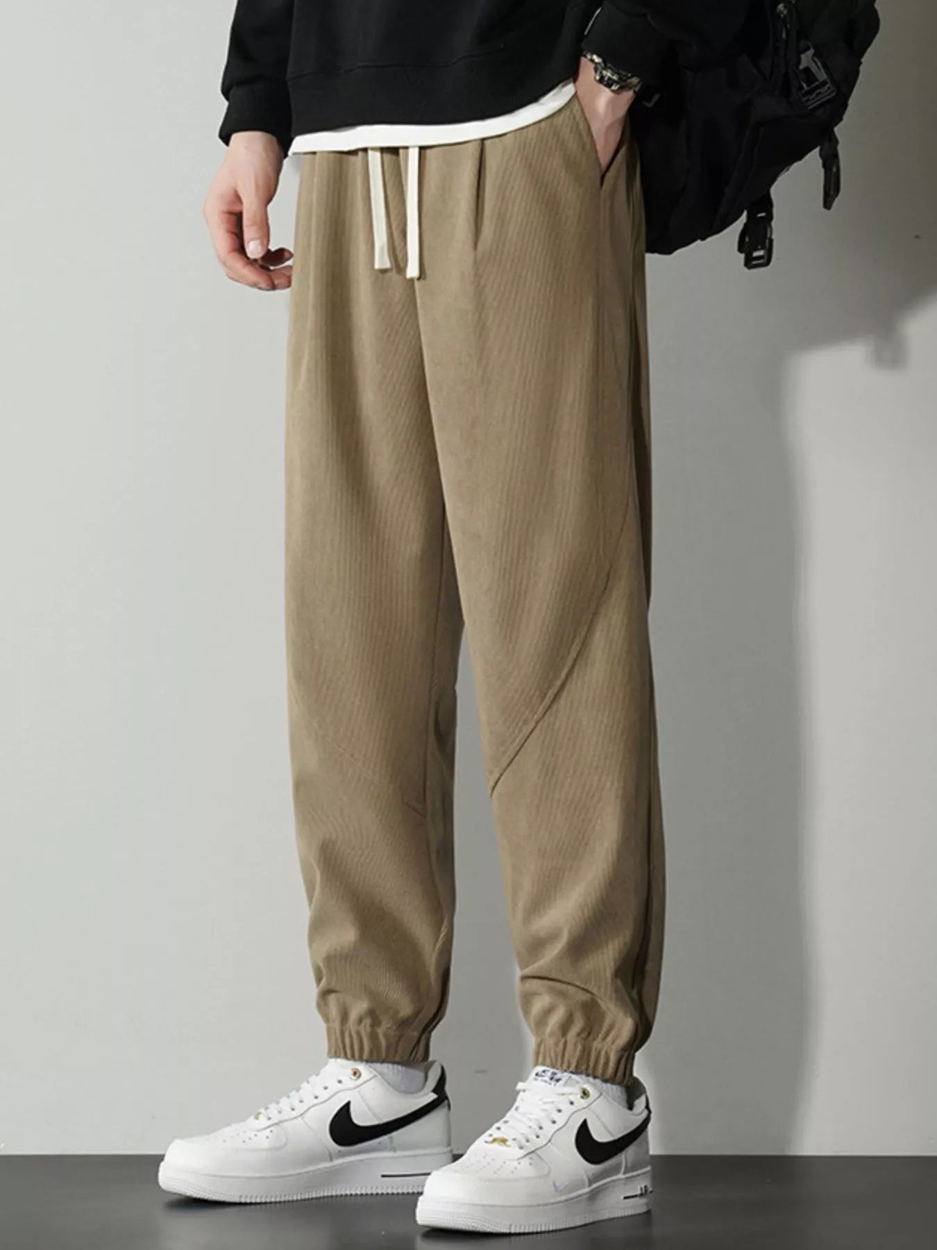 Men's Plus Size Drawstring Ankle Pants - PBNJ FASHIONS