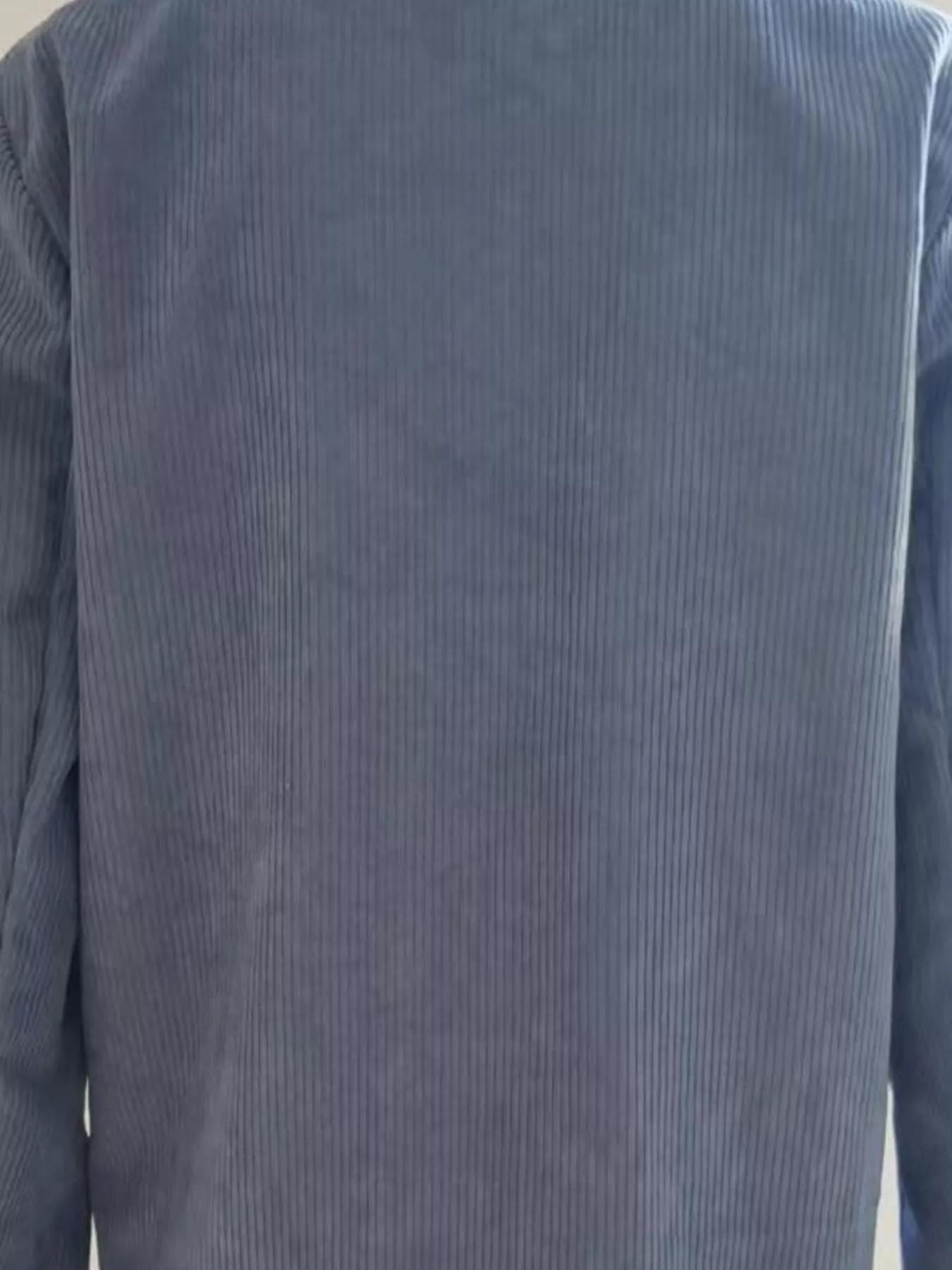 Corduroy Lapel Collar Casual Blazer - PBNJ FASHIONS