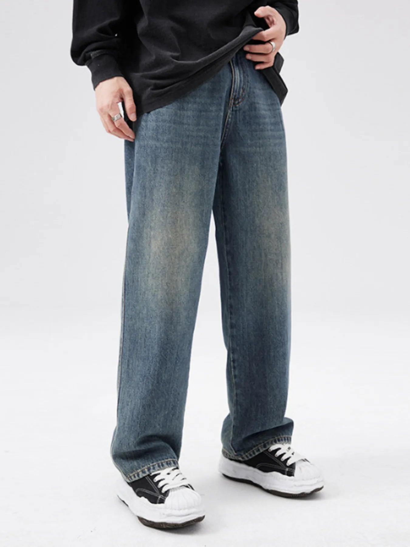 Men's Full Size Wash Loose Fit Jeans Plus Size - PBNJ FASHIONS
