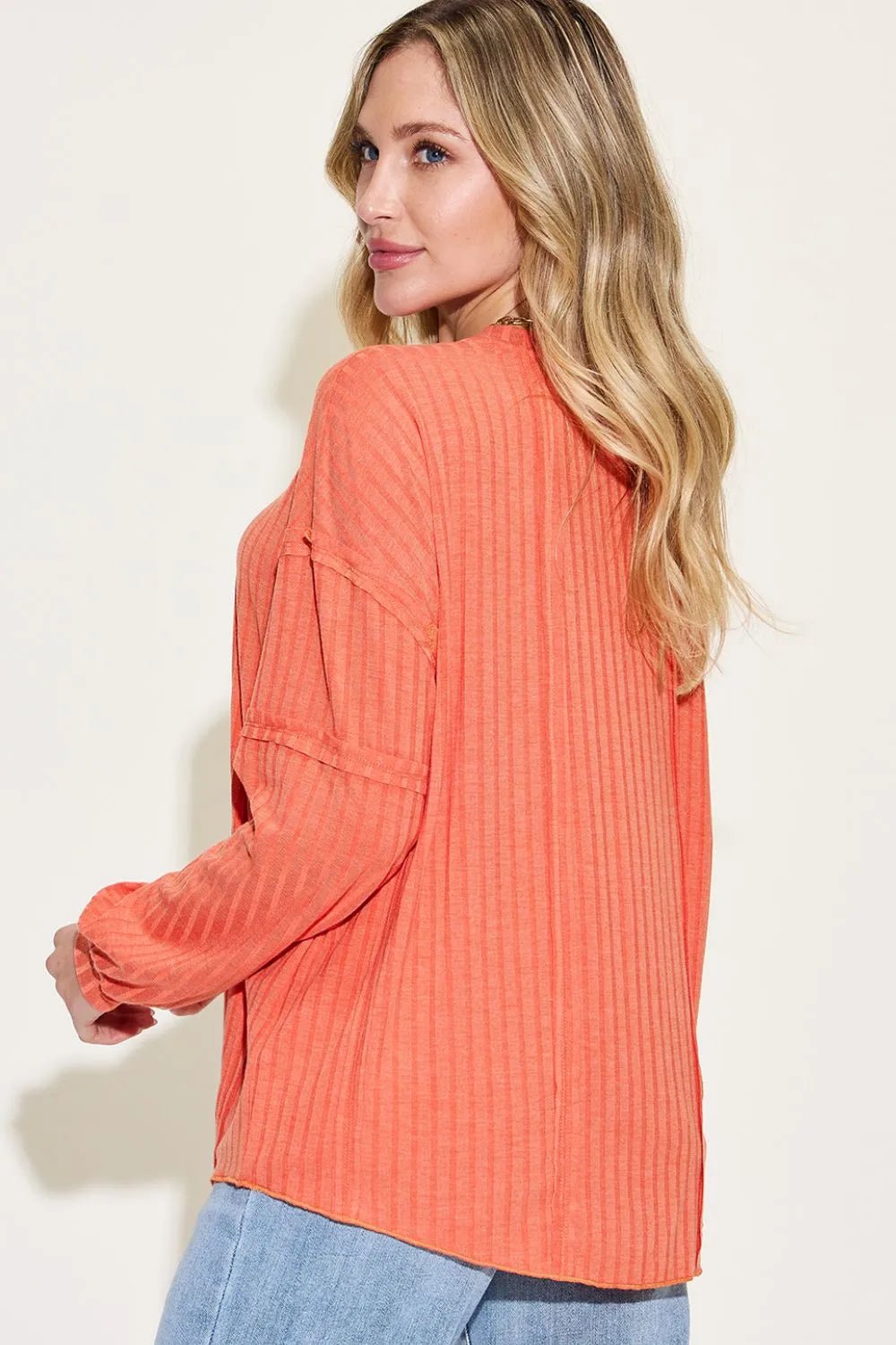 Basic Bae Full Size Ribbed Round Neck Long Sleeve T-Shirt - PBNJ FASHIONS