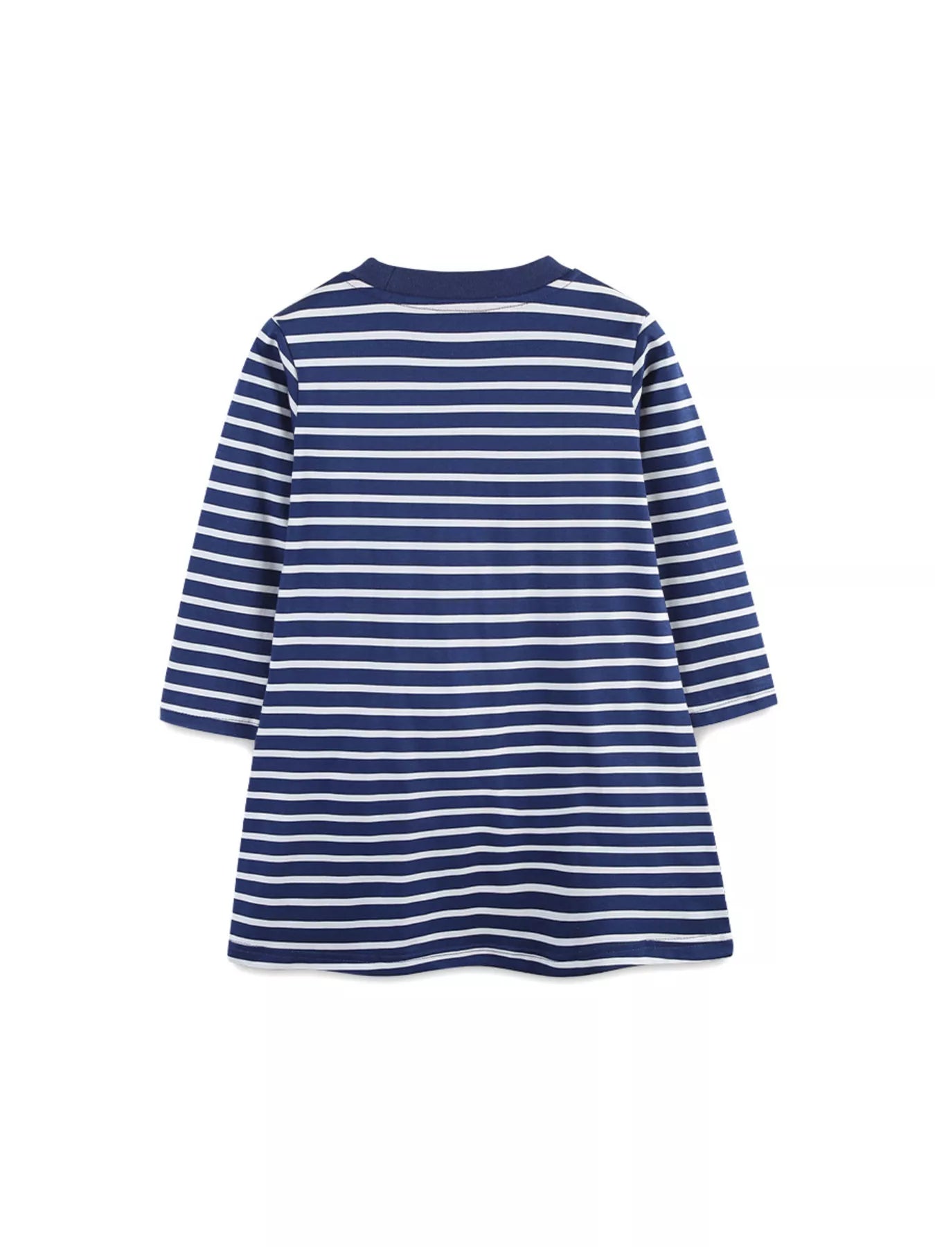 Children's Dog Striped Long Sleeve Dress - PBNJ FASHIONS