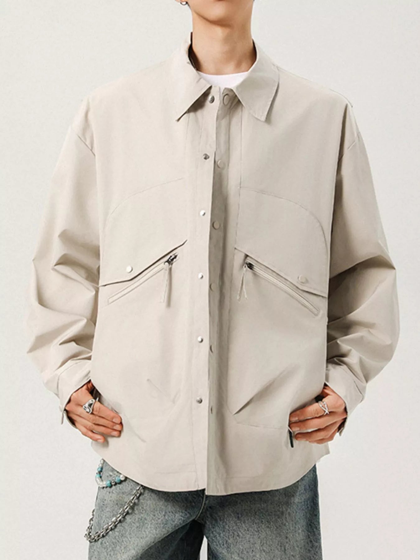 Men's Plus Size Casual Snap - Down Jacket - PBNJ FASHIONS