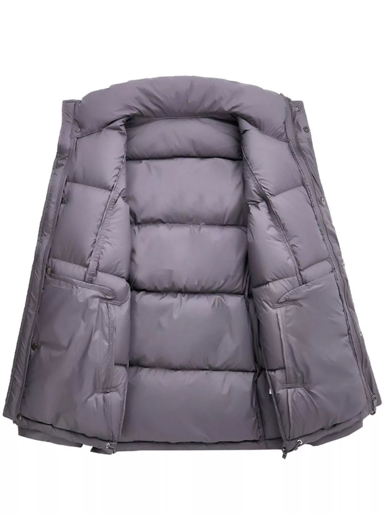 Men's Plus Size Snap Down Padded Puffer Jacket - PBNJ FASHIONS
