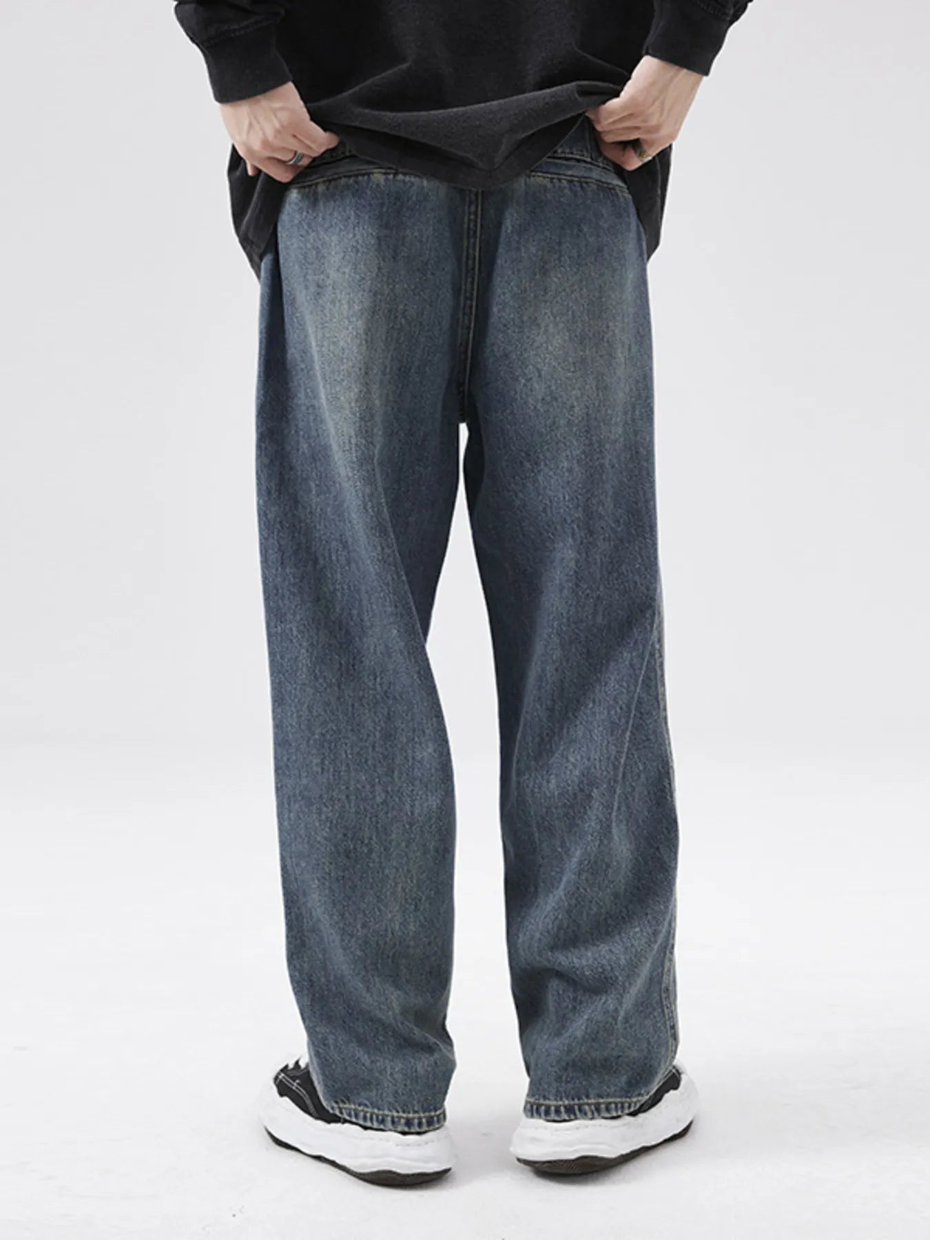 Men's Full Size Wash Loose Fit Jeans Plus Size - PBNJ FASHIONS