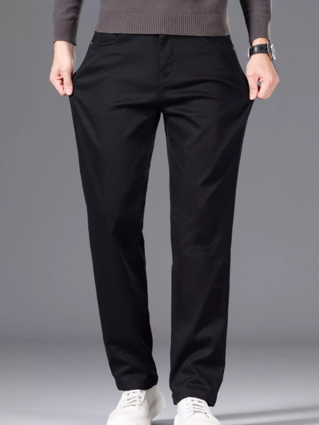 Men's Classic Straight - Leg Comfort Pants - PBNJ FASHIONS
