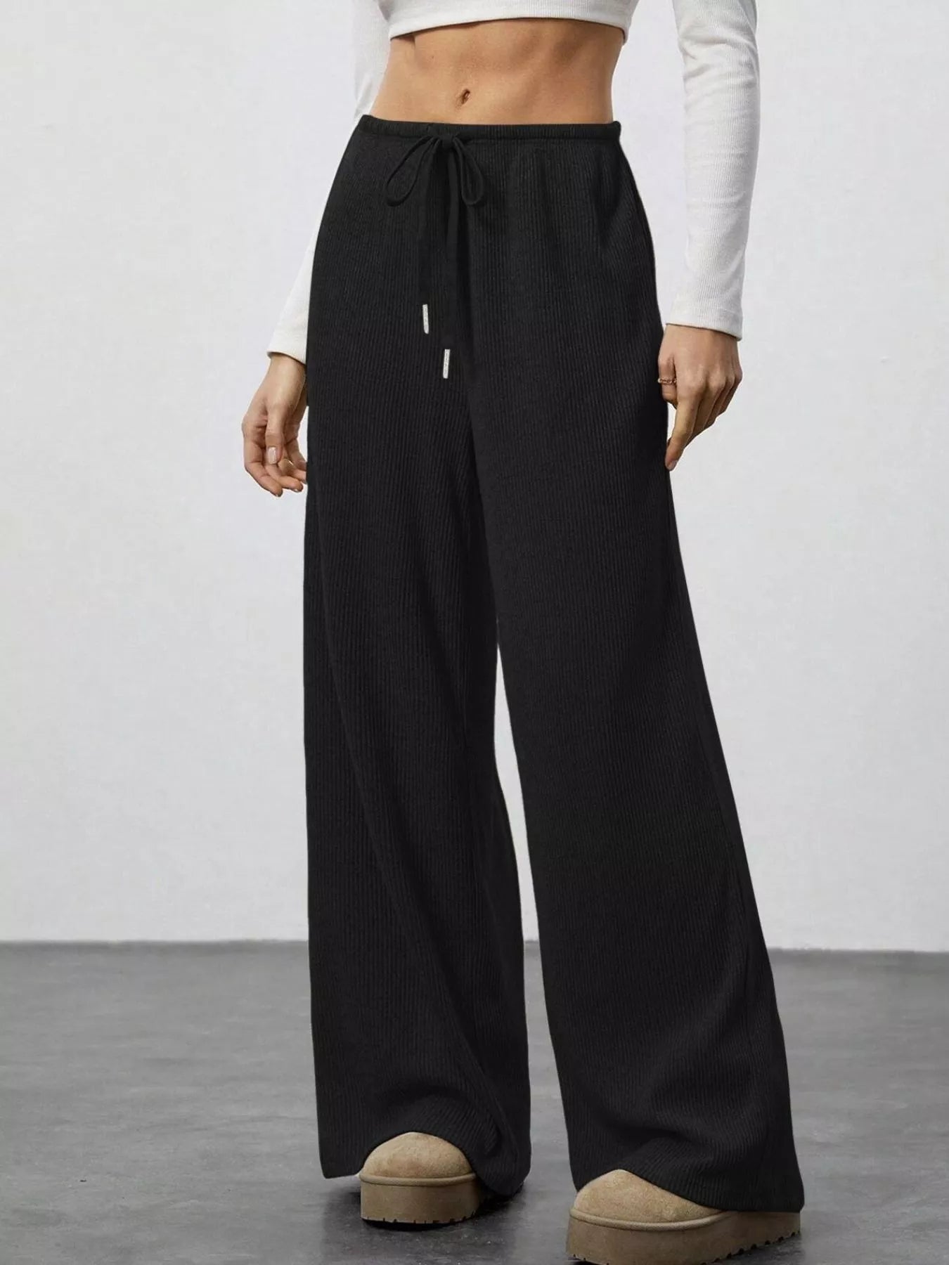Relaxed Fit Drawstring Pants - PBNJ FASHIONS