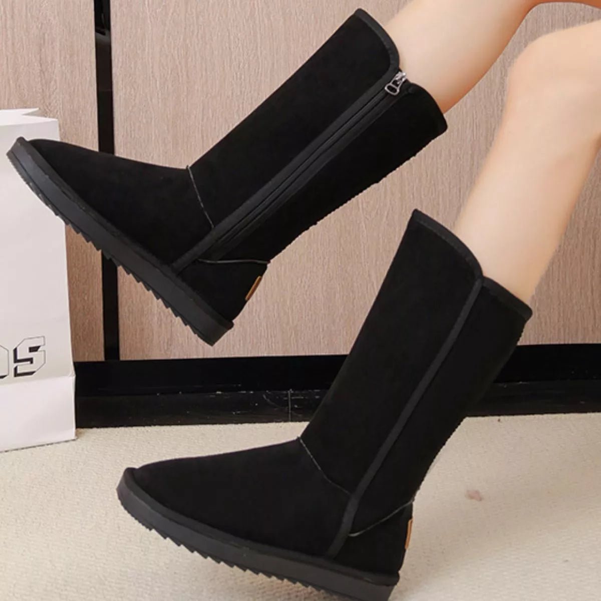 Knee - High Boots with Zipper - PBNJ FASHIONS