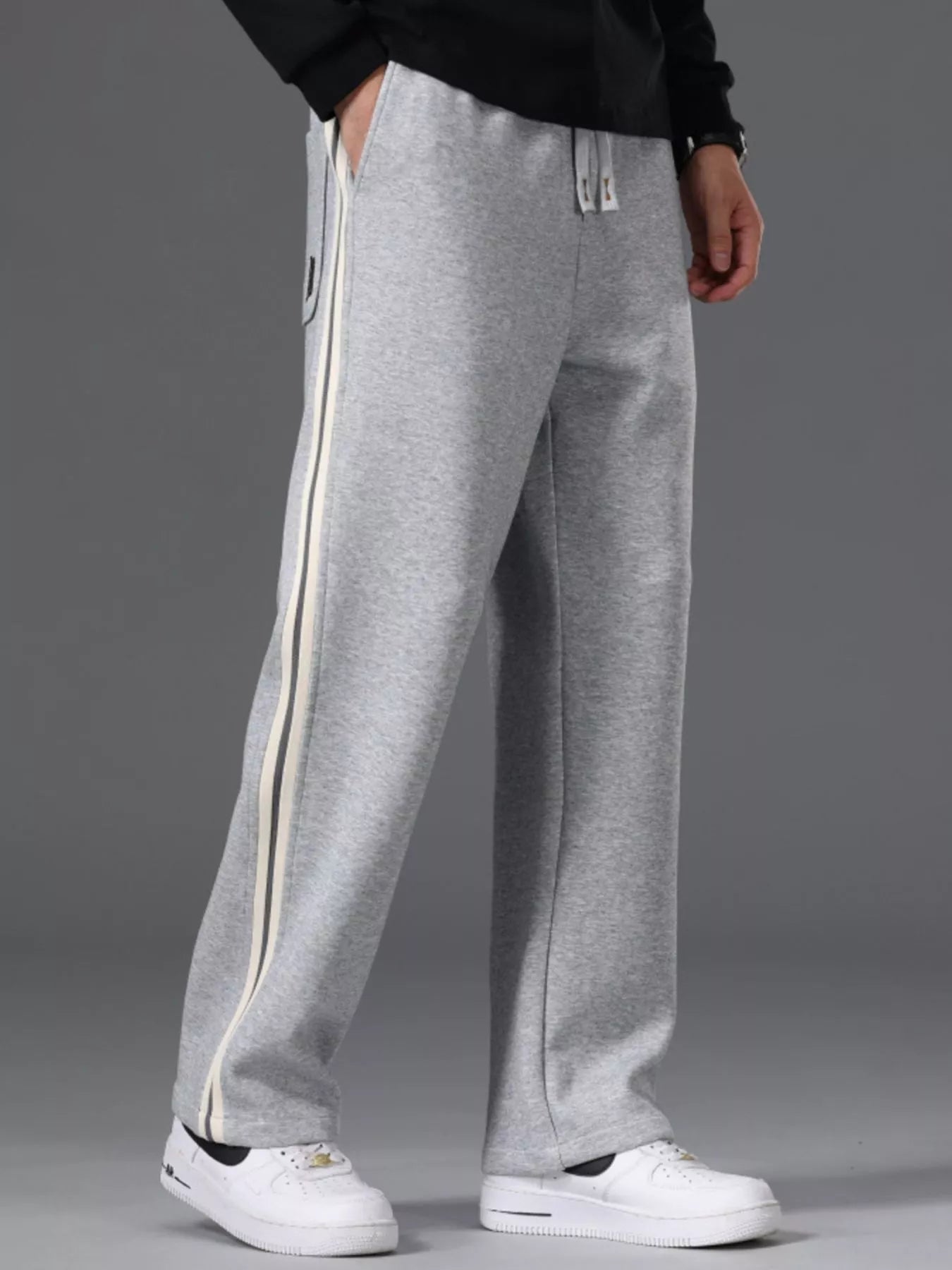 Men's Side Striped Casual Drawstring Pants - PBNJ FASHIONS