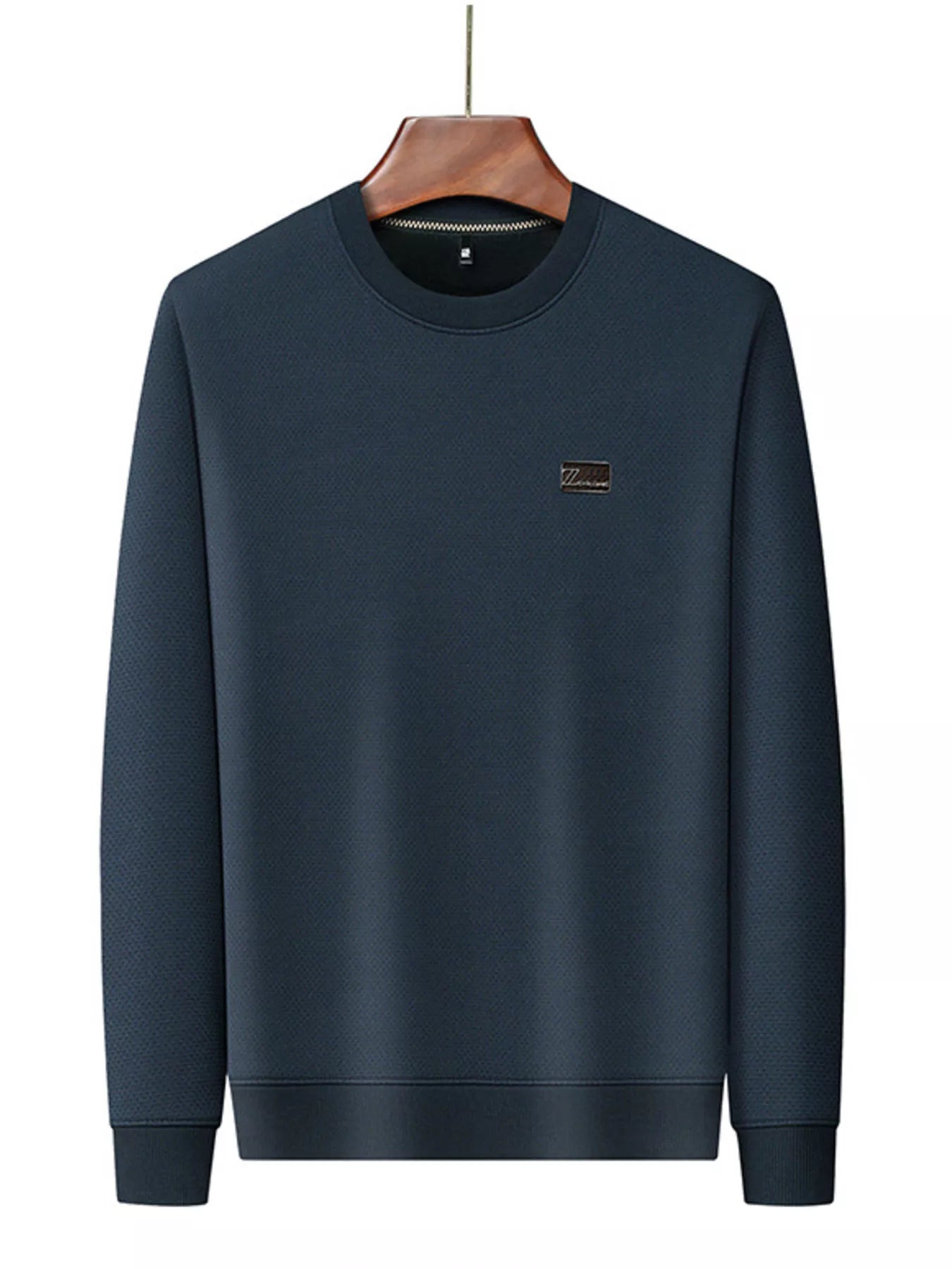 Men's Plus Size Textured Long Sleeve Casual T-Shirt - PBNJ FASHIONS