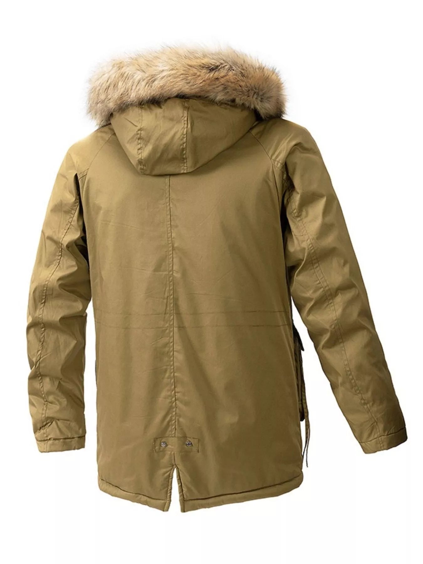 Men's Plus Size Fur Hooded Winter Parka Coat - PBNJ FASHIONS