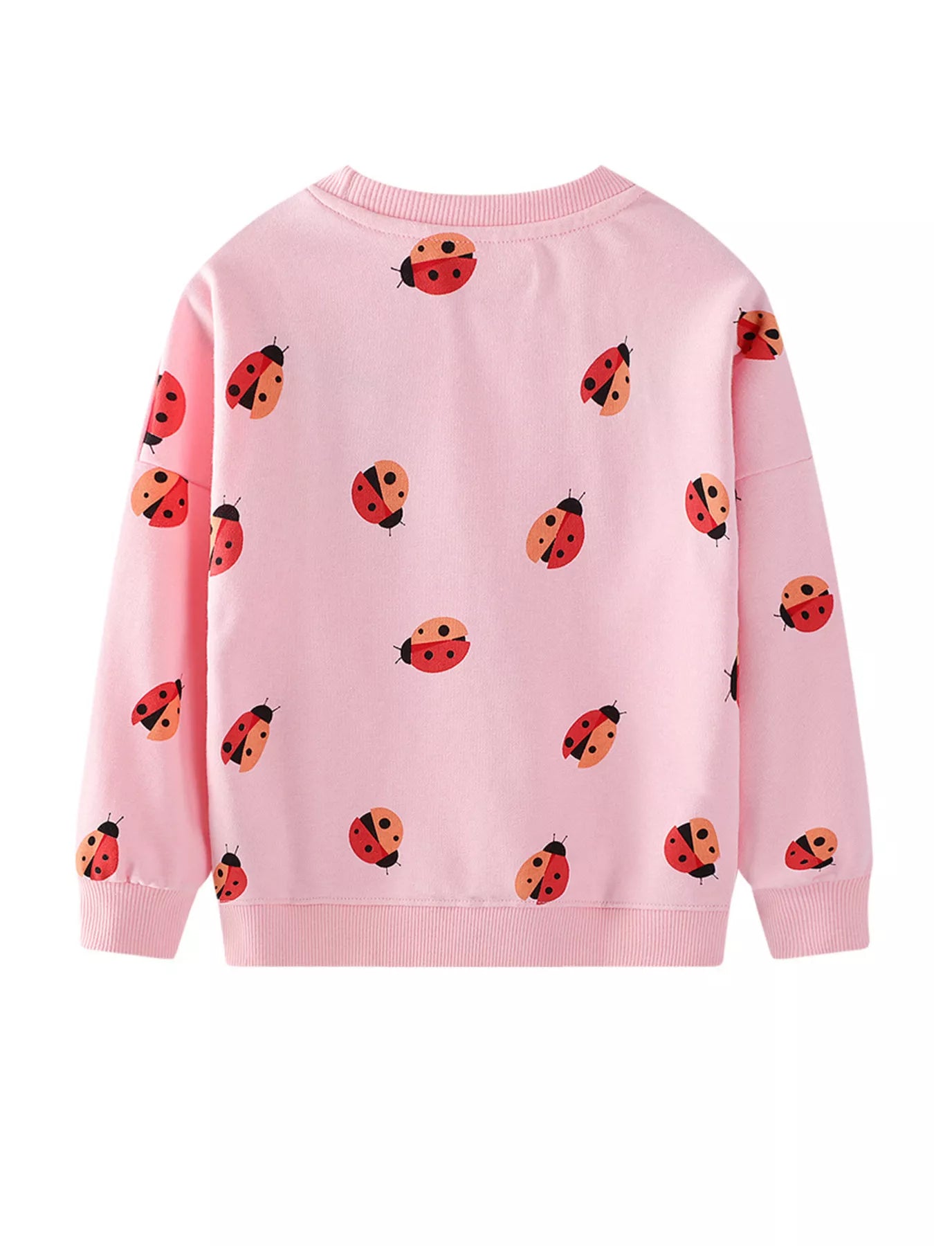 Children's Ladybug Print Crew Neck Sweatshirt - PBNJ FASHIONS