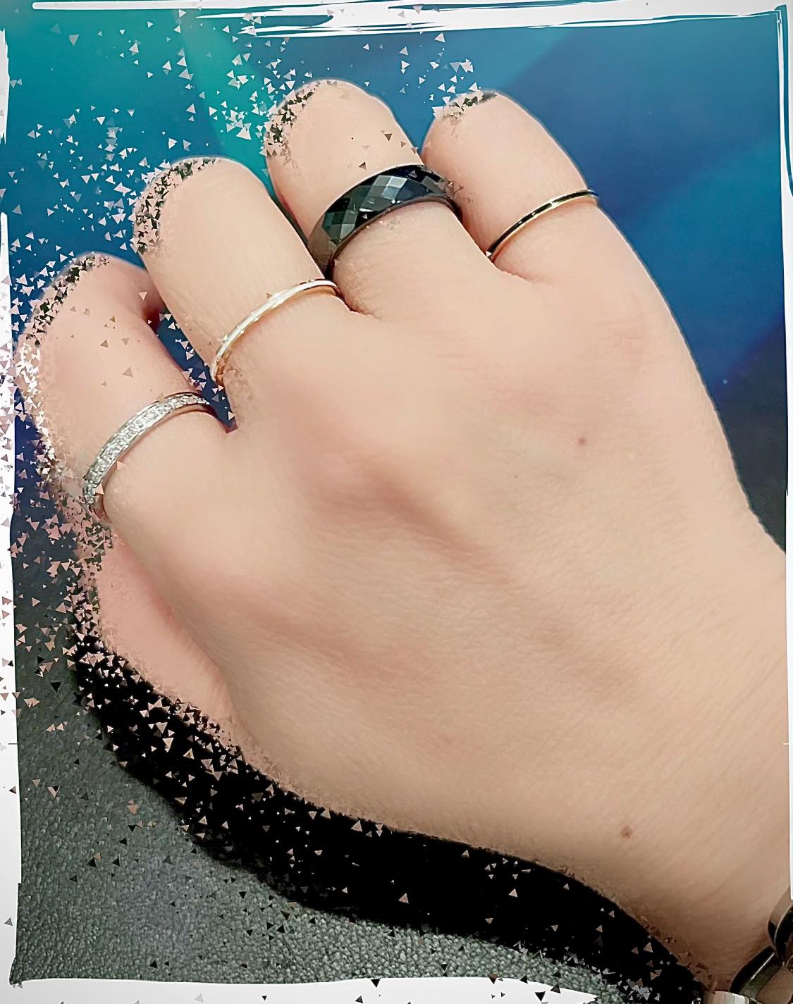 RG500B B.Tiff Polygon Stacking Ring - PBNJ FASHIONS