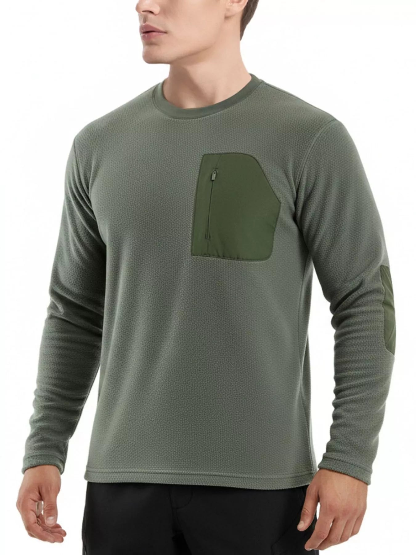 Men's Plus Size Long Sleeve Pocket T-Shirt - PBNJ FASHIONS