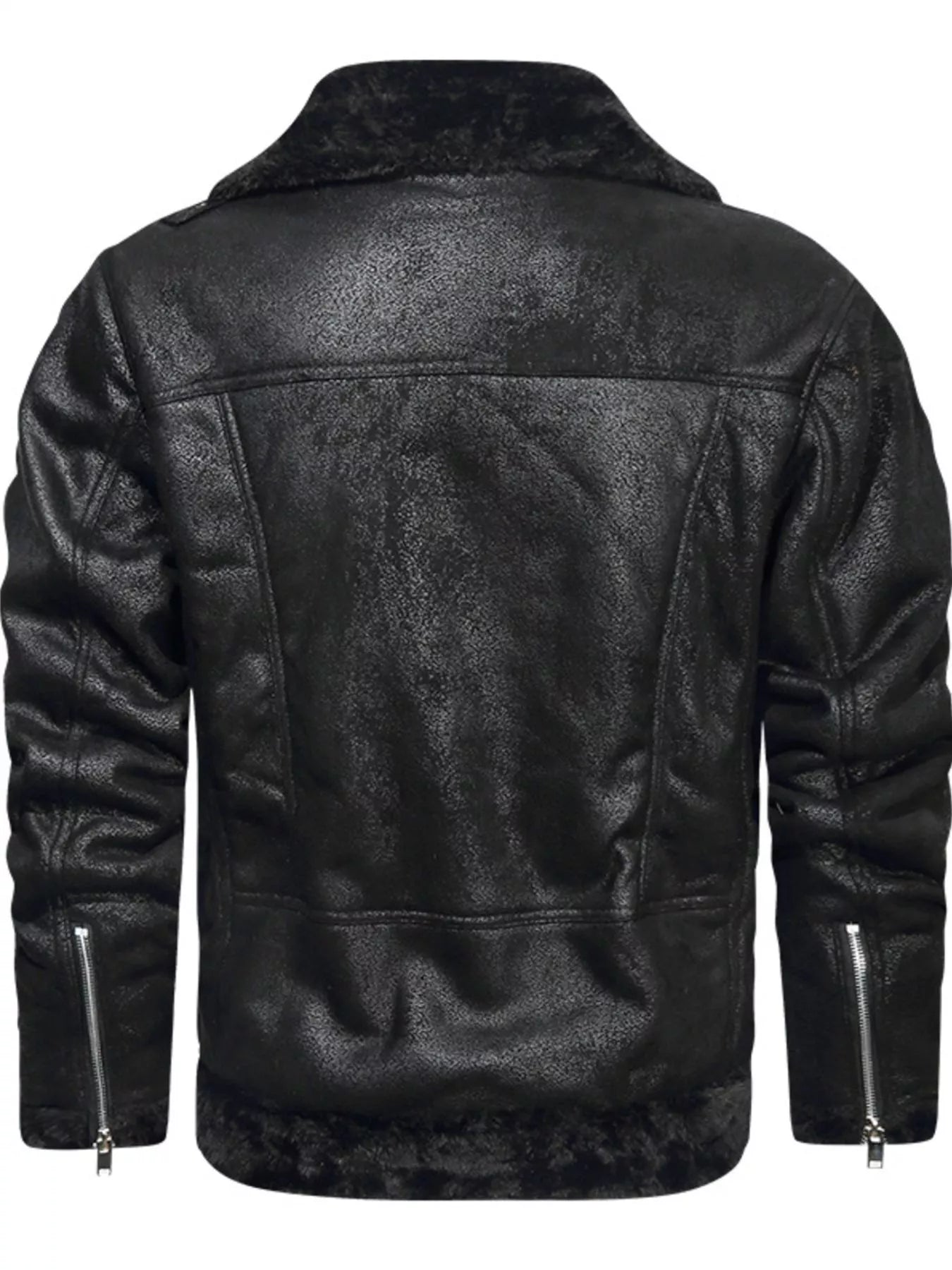 Men's Plus Size Zip Up Fuzzy Outerwear - PBNJ FASHIONS