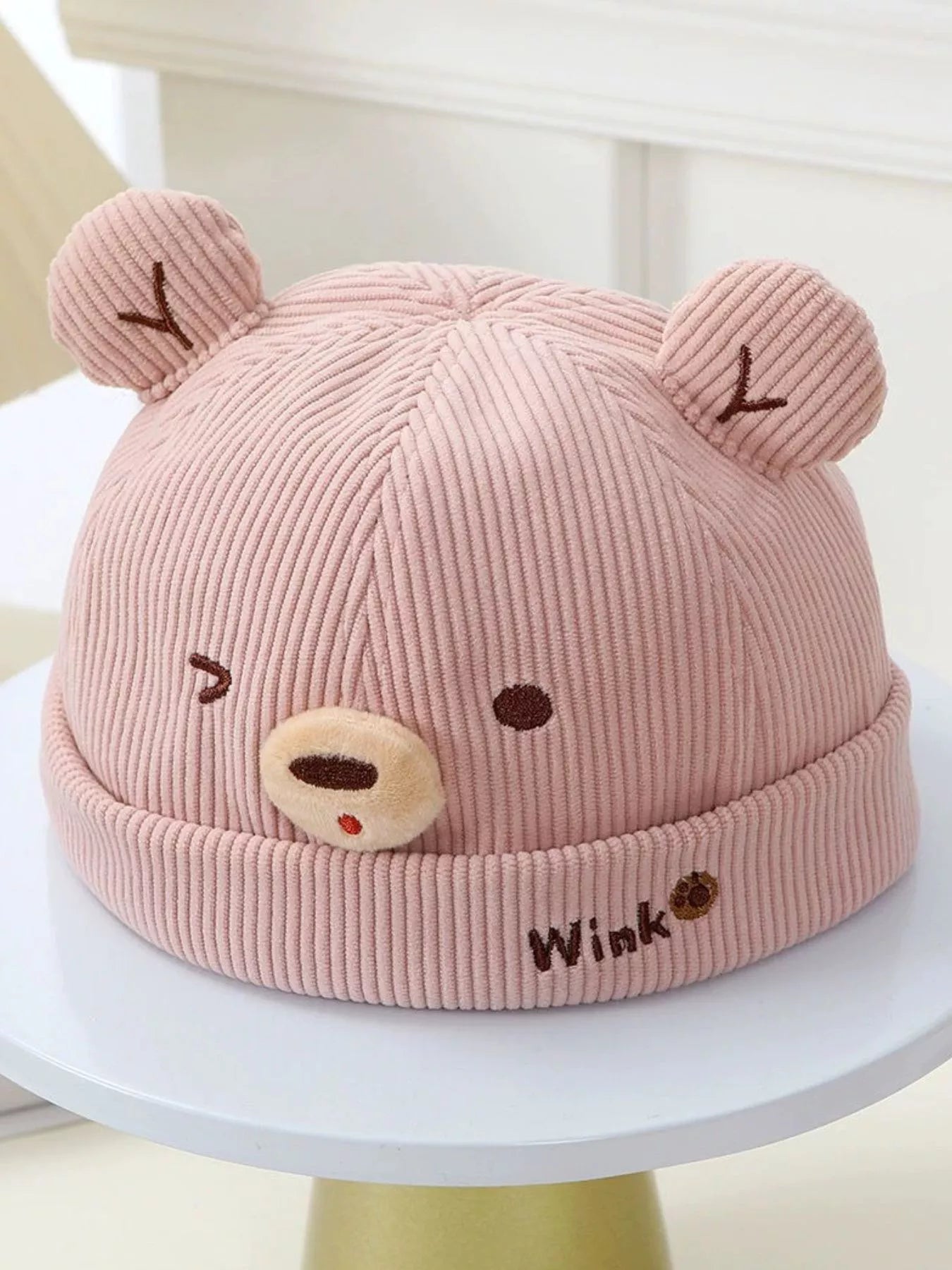 Children's Bear Ear Corduroy Hat - PBNJ FASHIONS