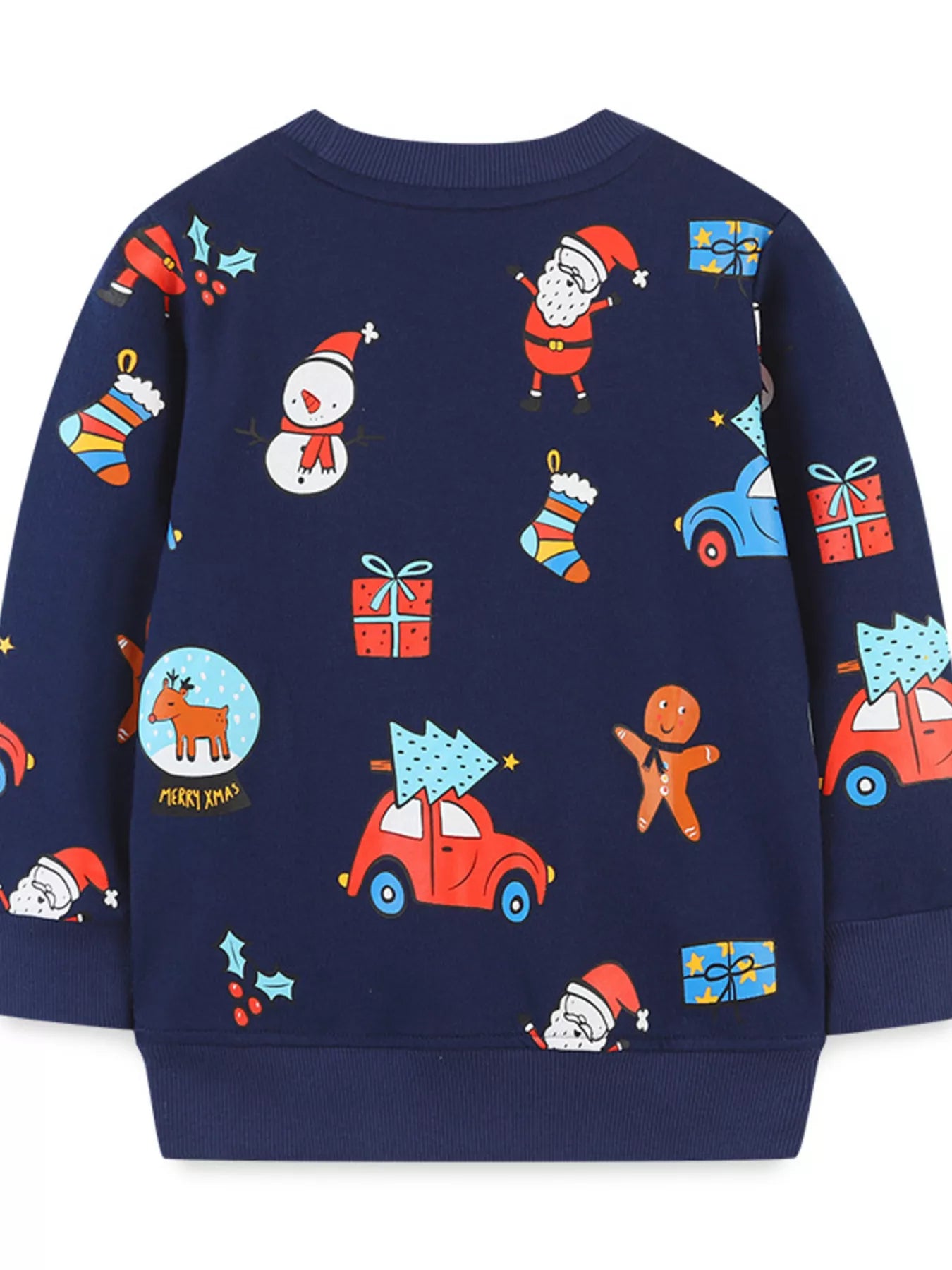 Children's Christmas Print Crew Neck Sweatshirt - PBNJ FASHIONS