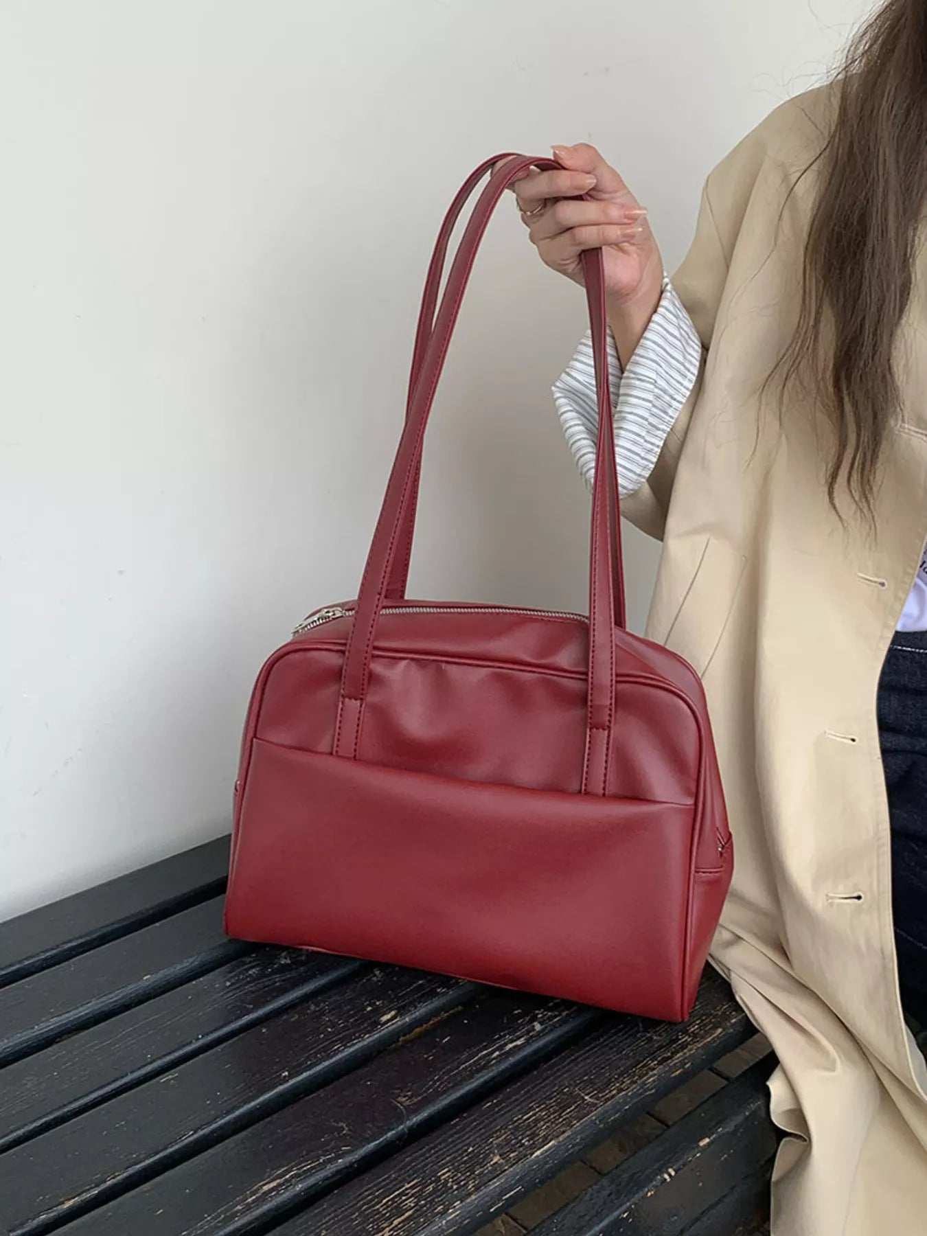 Classic Style Faux Leather Tote Bag - PBNJ FASHIONS