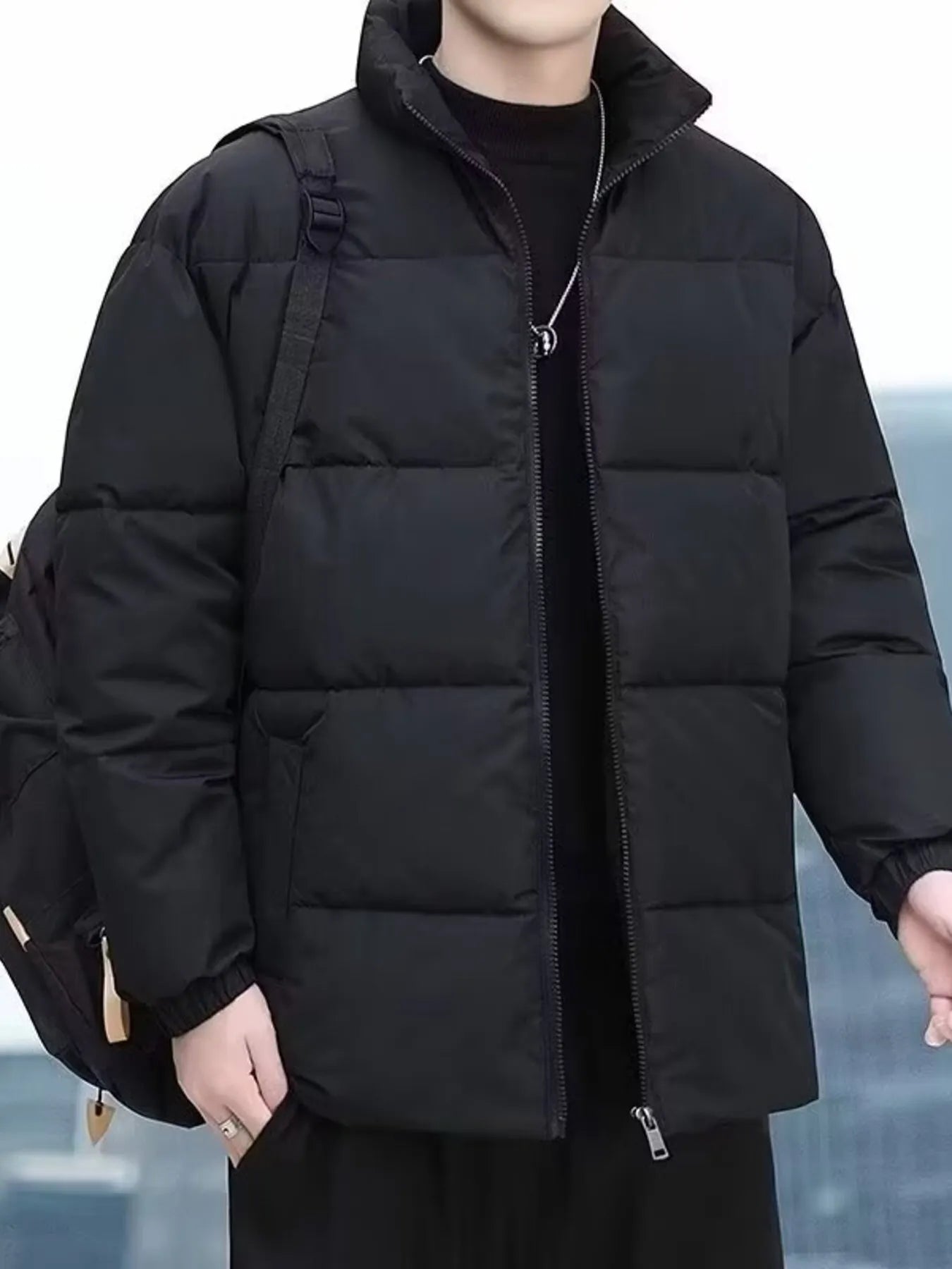Men's Plus Size Quilted Zip Up Winter Coat - PBNJ FASHIONS