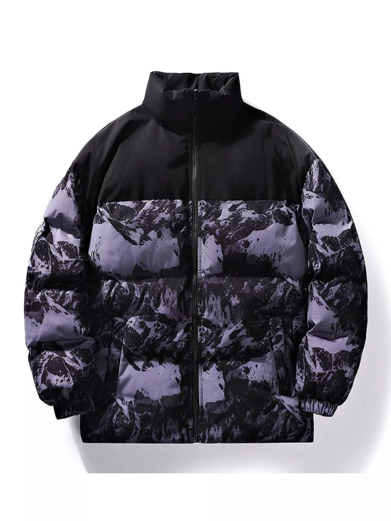 Men's Full Size Printed Padded Winter Coat Plus Size - PBNJ FASHIONS