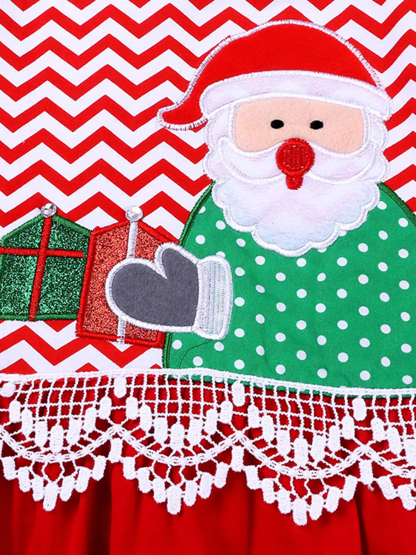 Children's Christmas Santa Long Sleeve Dress - PBNJ FASHIONS