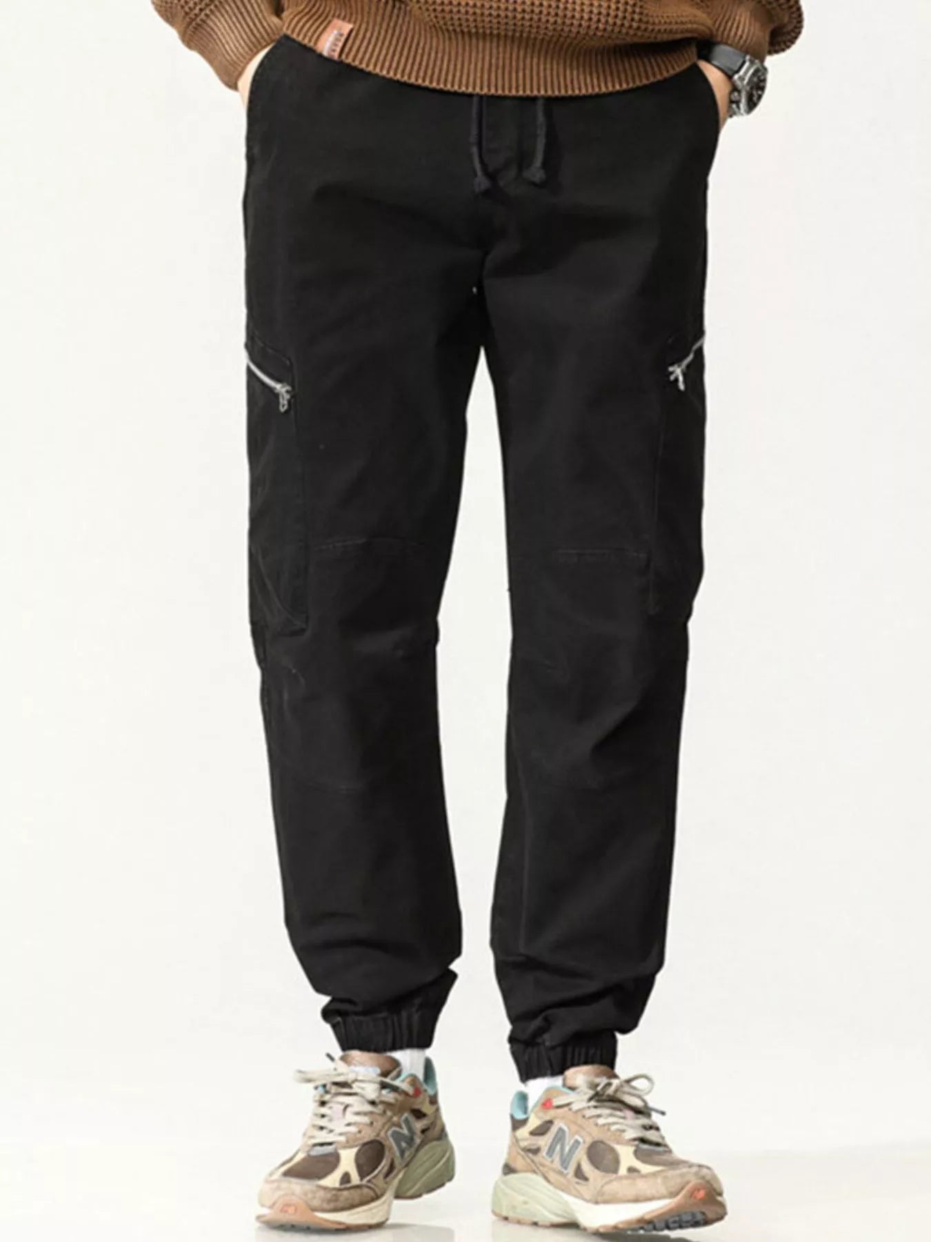 Men's Full Size Casual Cargo Pants with Zipper Pocket Plus Size - PBNJ FASHIONS