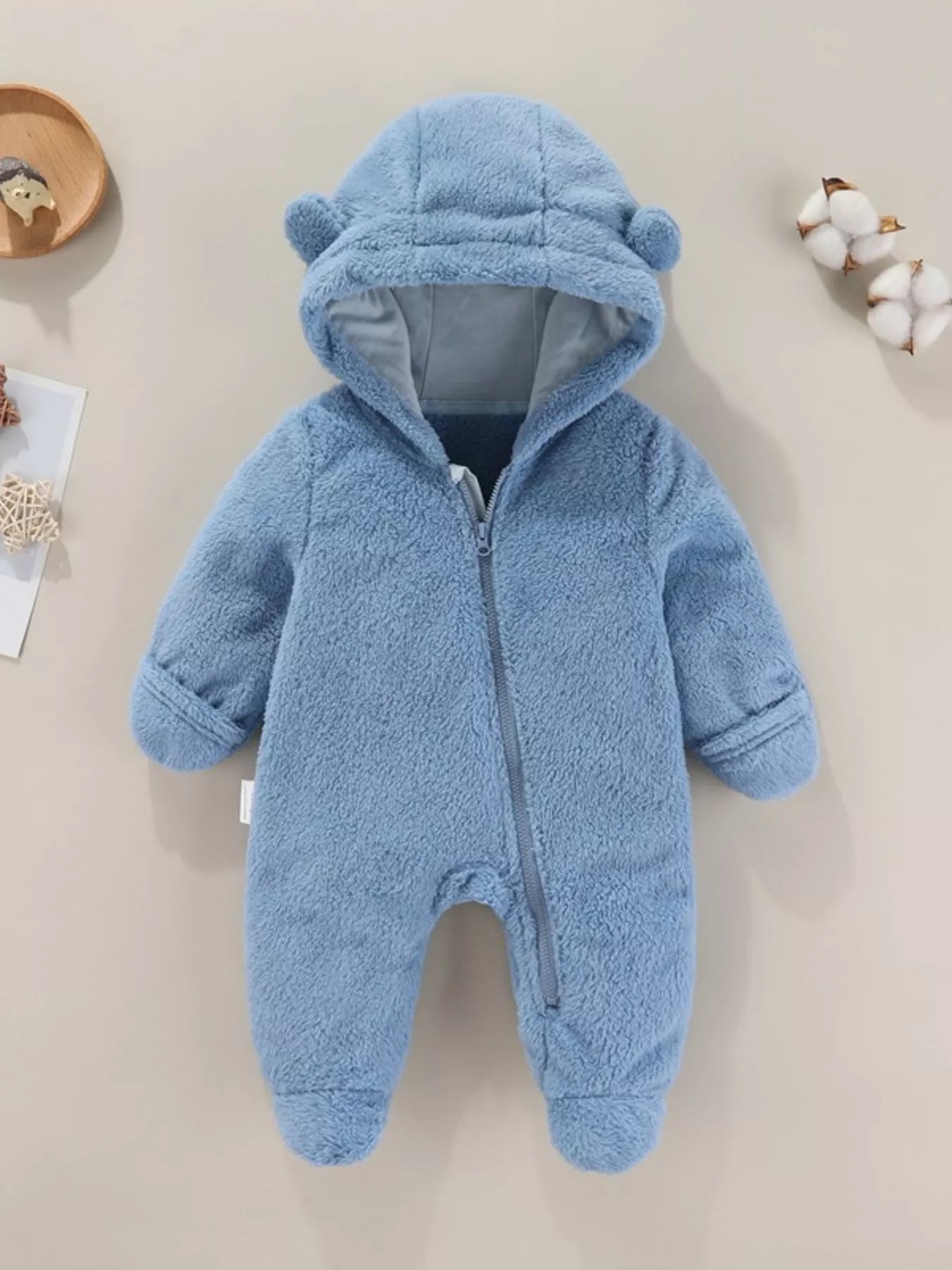 Children's Cozy Bear Hooded Fleece One - Piece - PBNJ FASHIONS