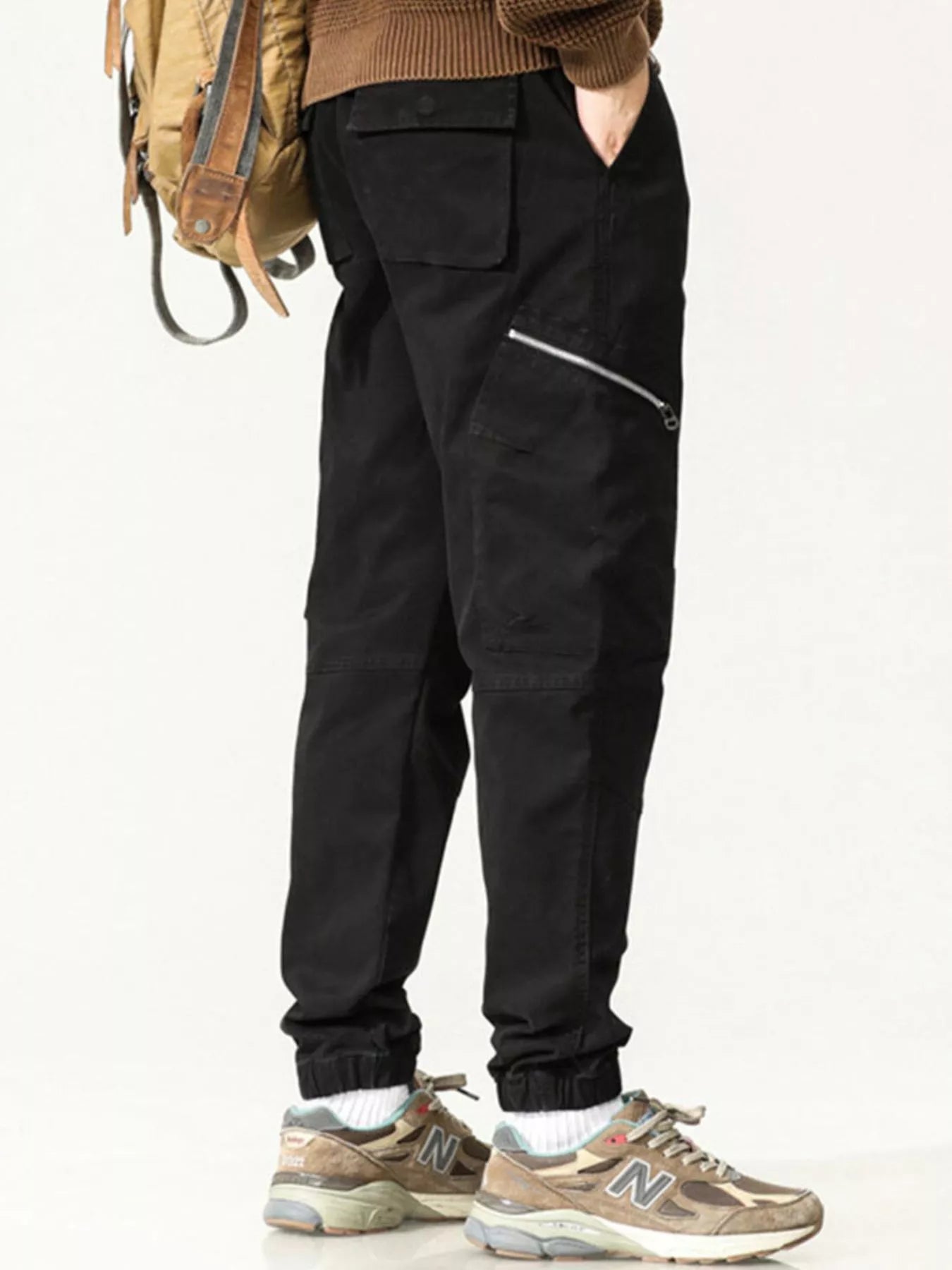 Men's Full Size Casual Cargo Pants with Zipper Pocket Plus Size - PBNJ FASHIONS