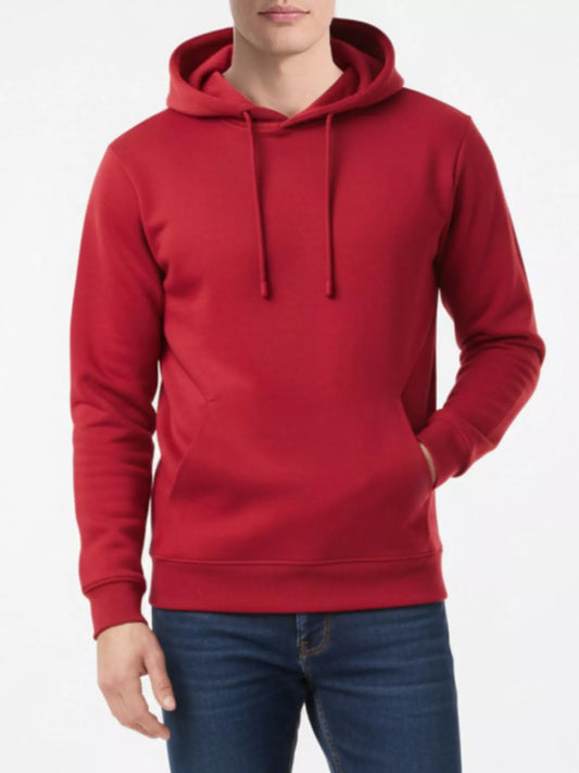 Men's Full Size Kangaroo Pocket Drawstring Hoodie Plus Size - PBNJ FASHIONS