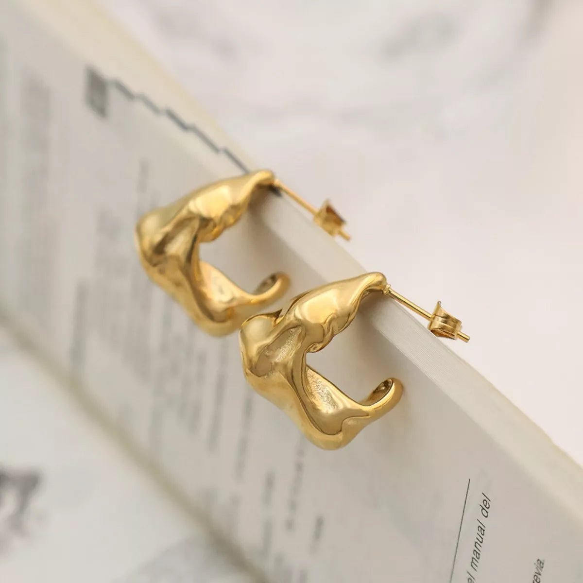 18K Gold - Plated Stud Earrings - PBNJ FASHIONS