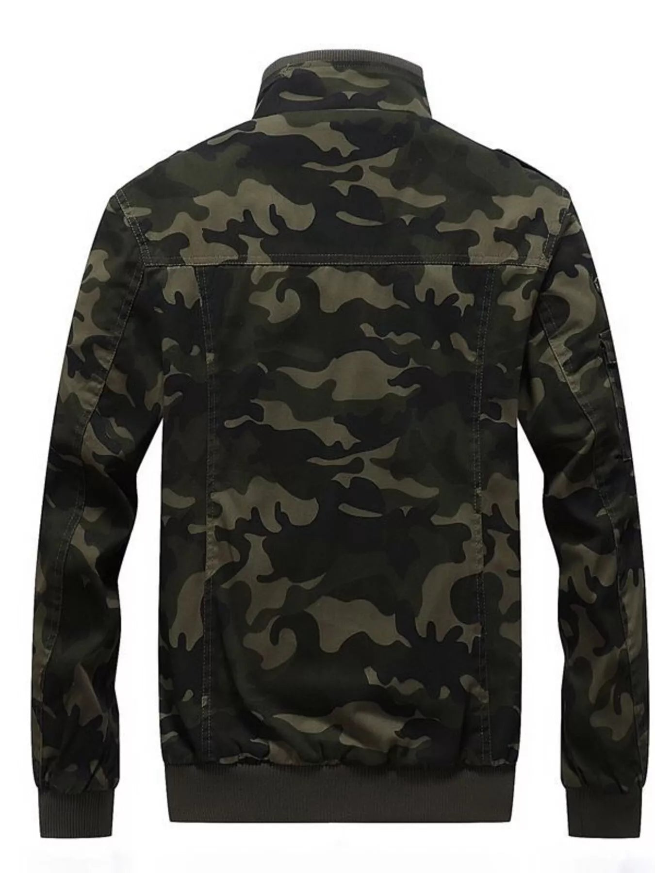 Men's Plus Size Camouflage Zip Up Jacket - PBNJ FASHIONS