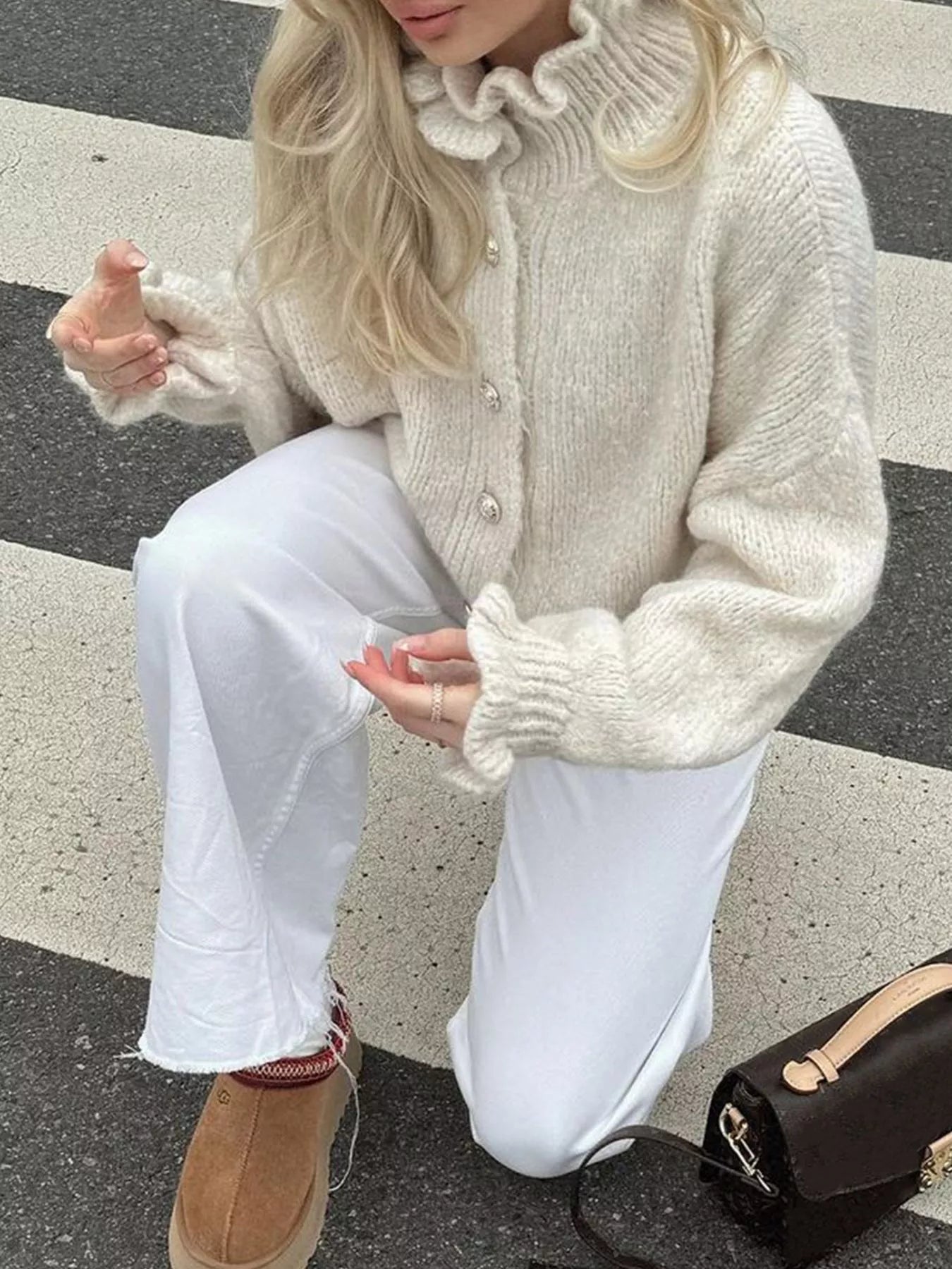 Button - Down Long Sleeve Cardigan - PBNJ FASHIONS