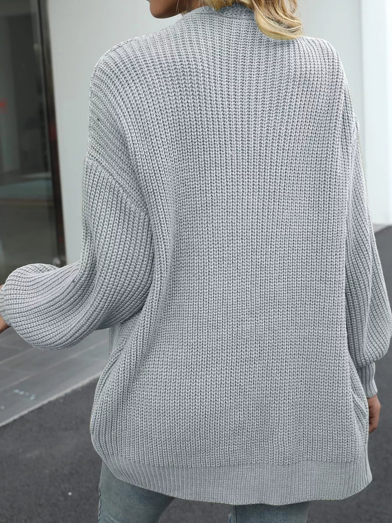 Chunky Knit Open Front Cardigan - PBNJ FASHIONS