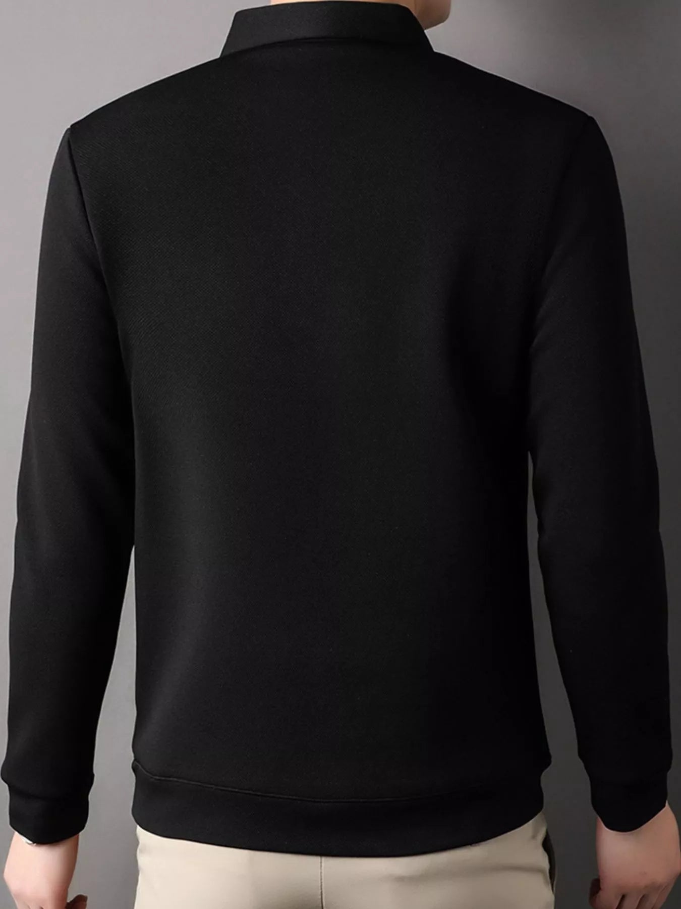 Men's Plus Size Long Sleeve Classic Fit Polo - PBNJ FASHIONS