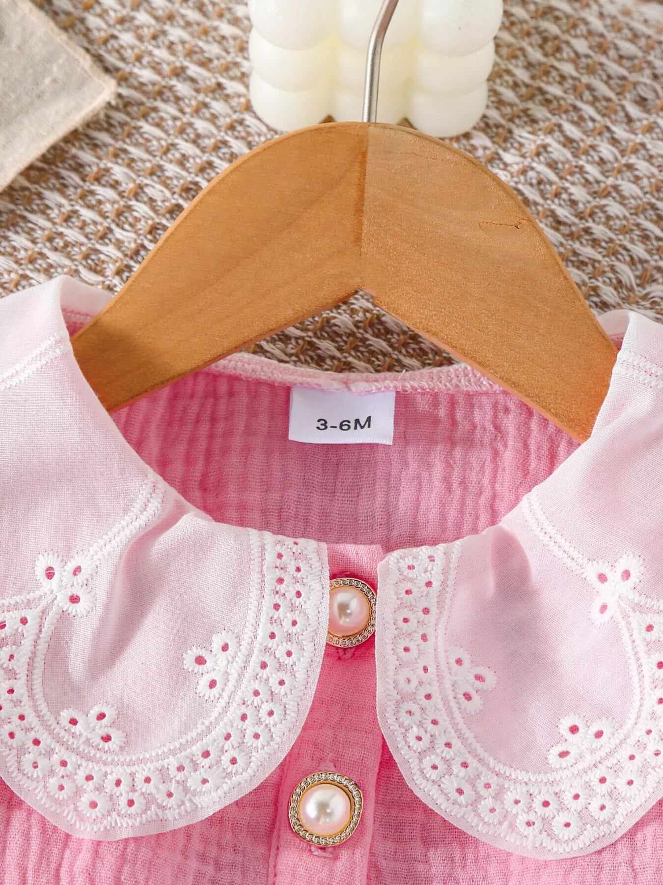 Children's Ruffle Trim Bow Decor Baby Set - PBNJ FASHIONS