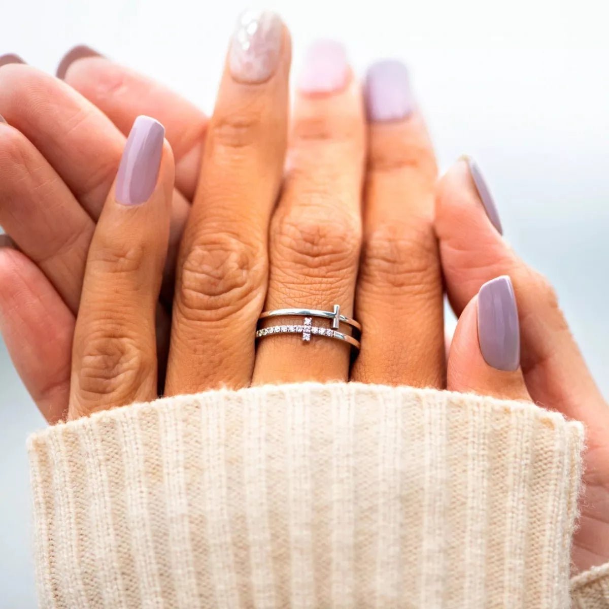 Double Band Cross Ring - PBNJ FASHIONS