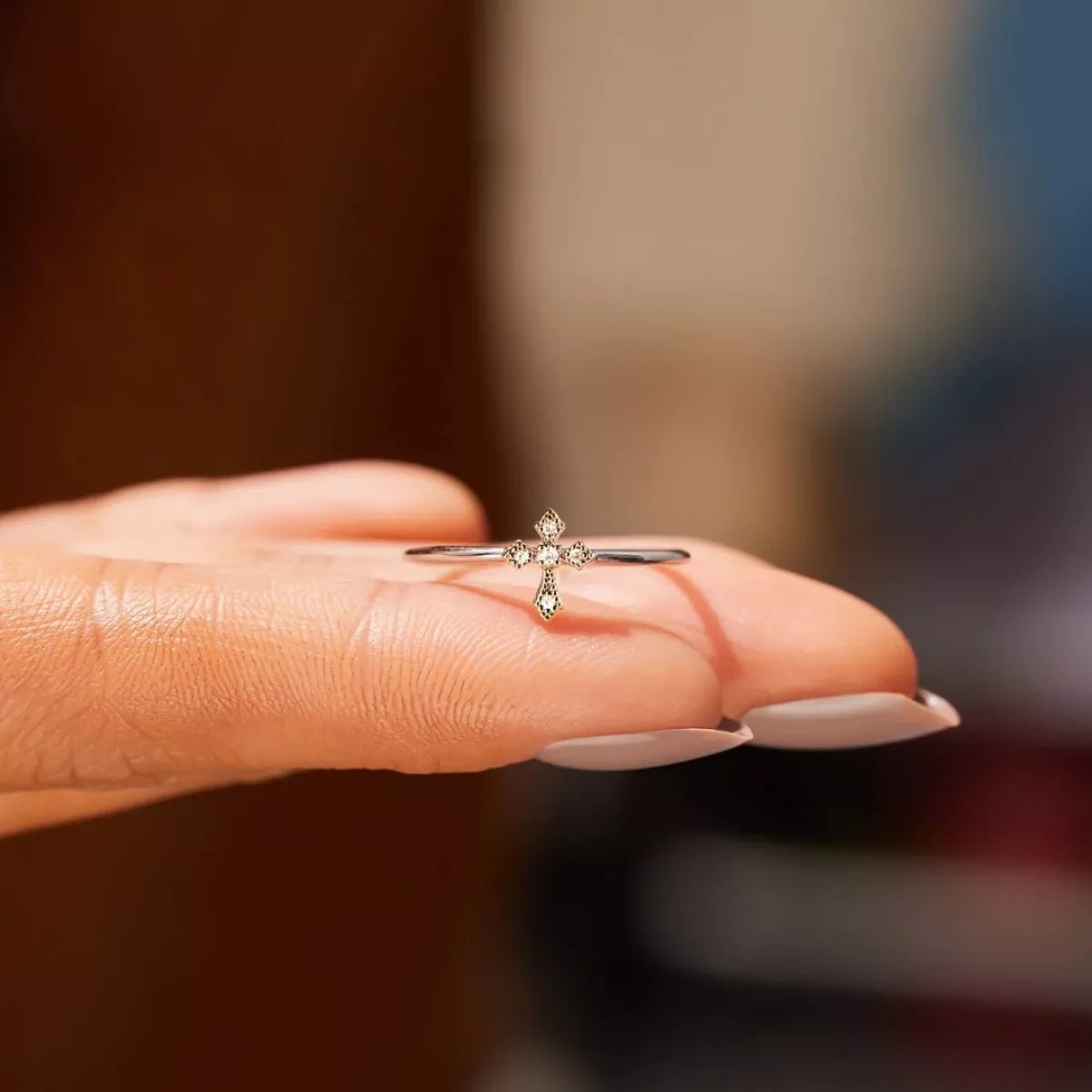 925 Sterling Silver Zircon Cross Ring - PBNJ FASHIONS