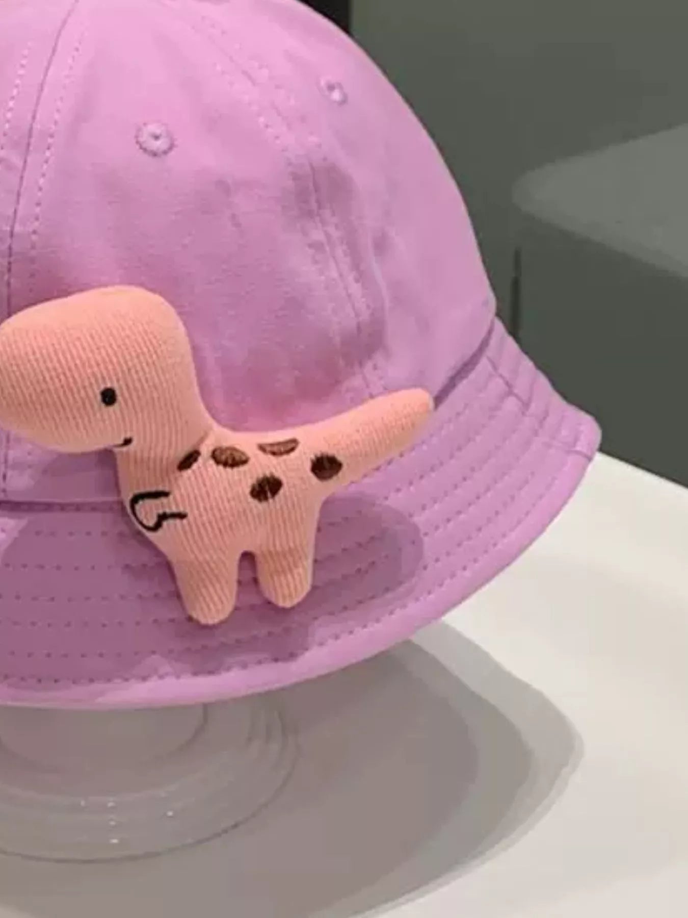 Children's Dinosaur & Sprout Decor Bucket Hat - PBNJ FASHIONS