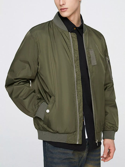 Men's Plus Size Zip Up Lightweight Bomber Jacket - PBNJ FASHIONS