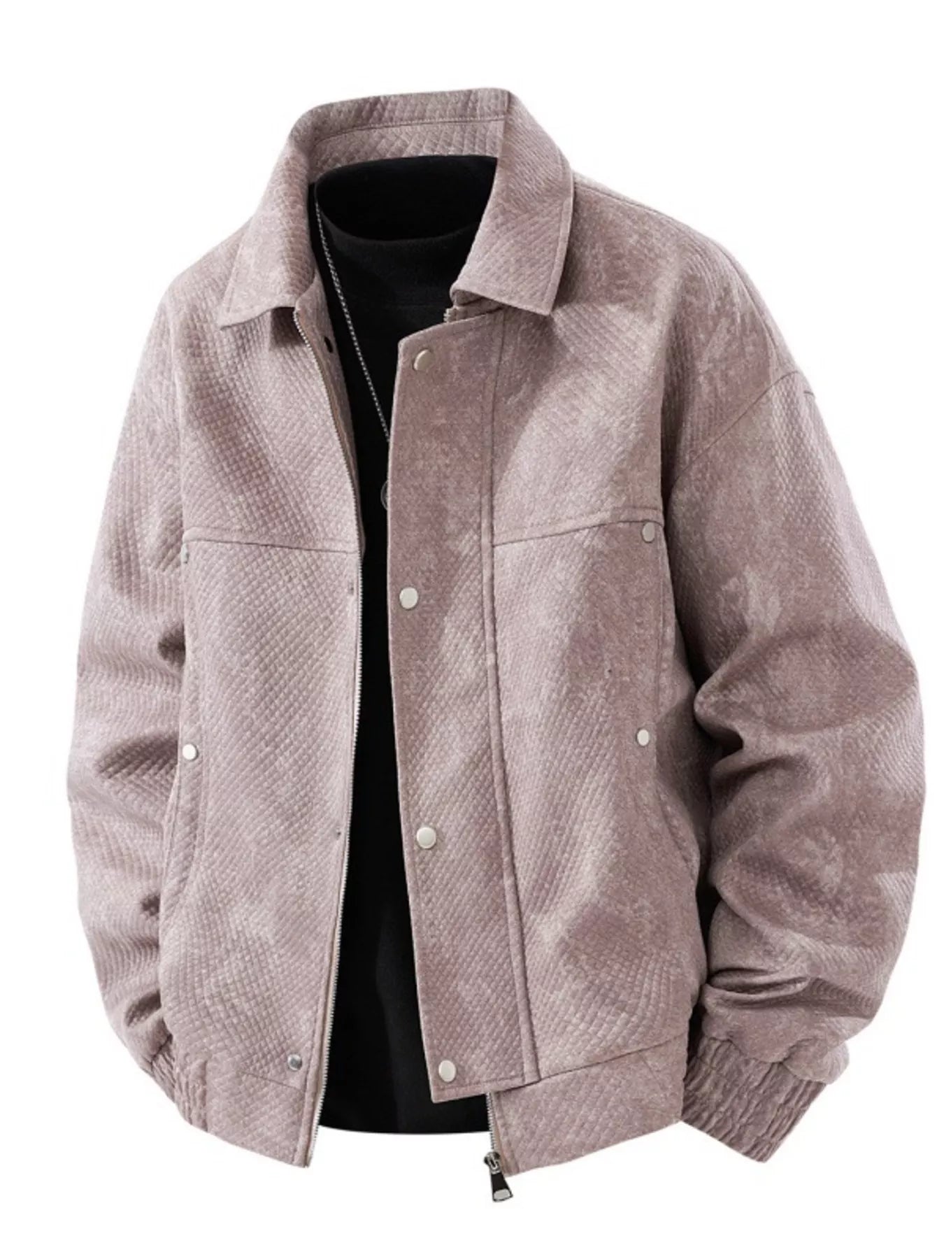 Men's Plus Size Casual Snap - Down Jacket - PBNJ FASHIONS