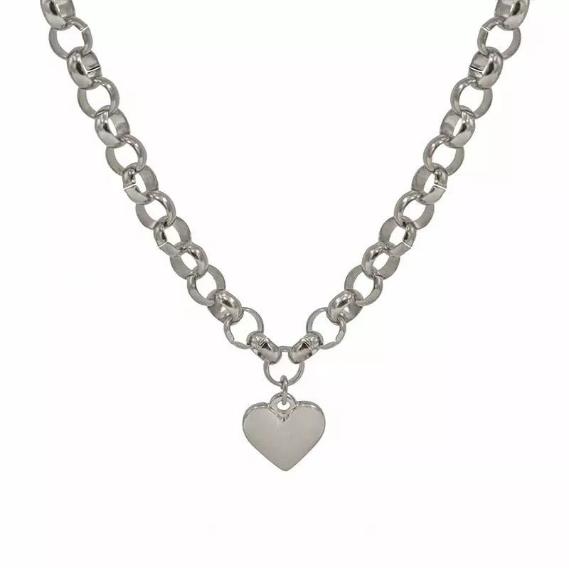 Heart Pendant Toggle Clasp Chain Necklace - PBNJ FASHIONS