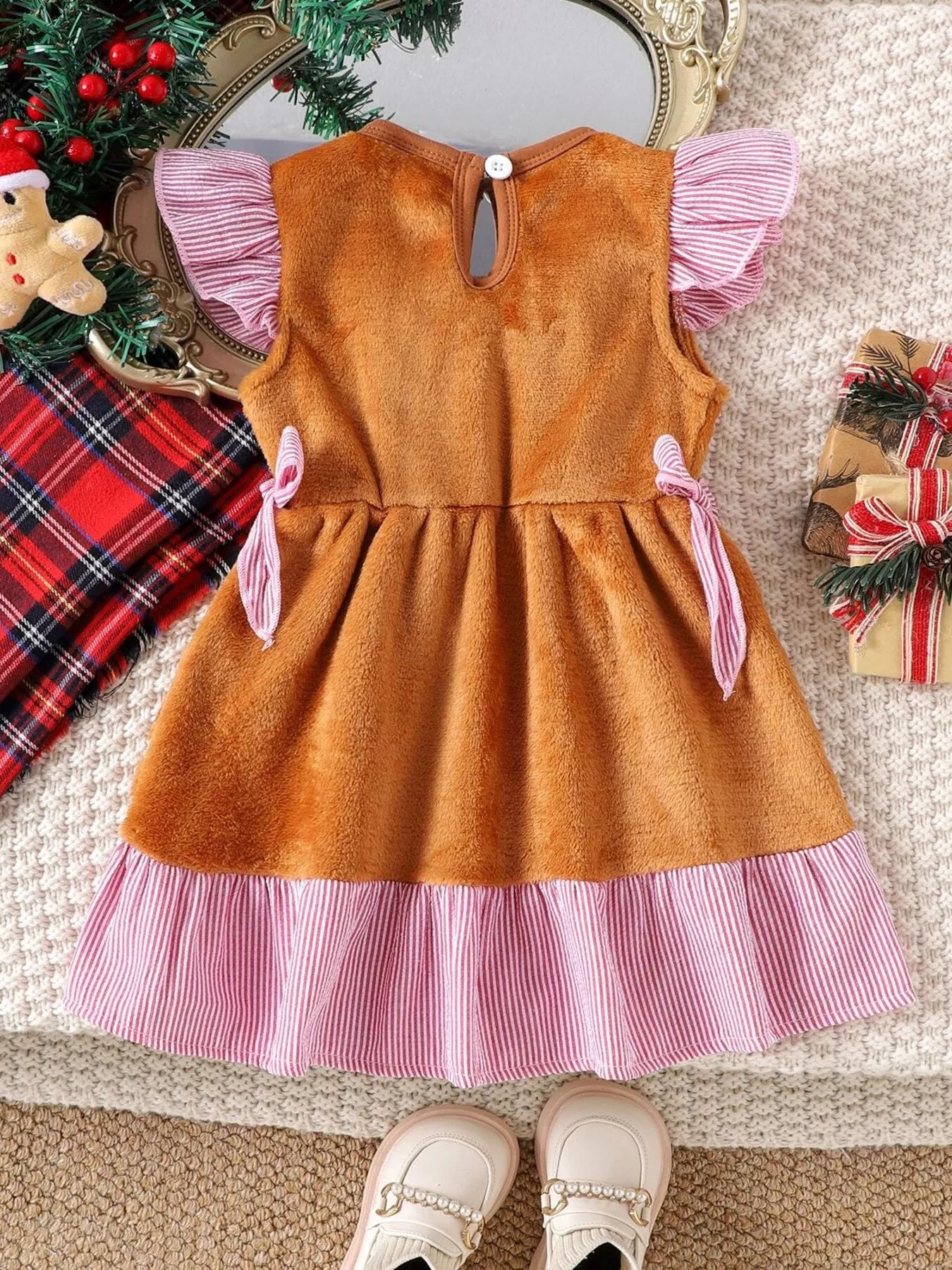 Children's Christmas Lace Detail Dress - PBNJ FASHIONS