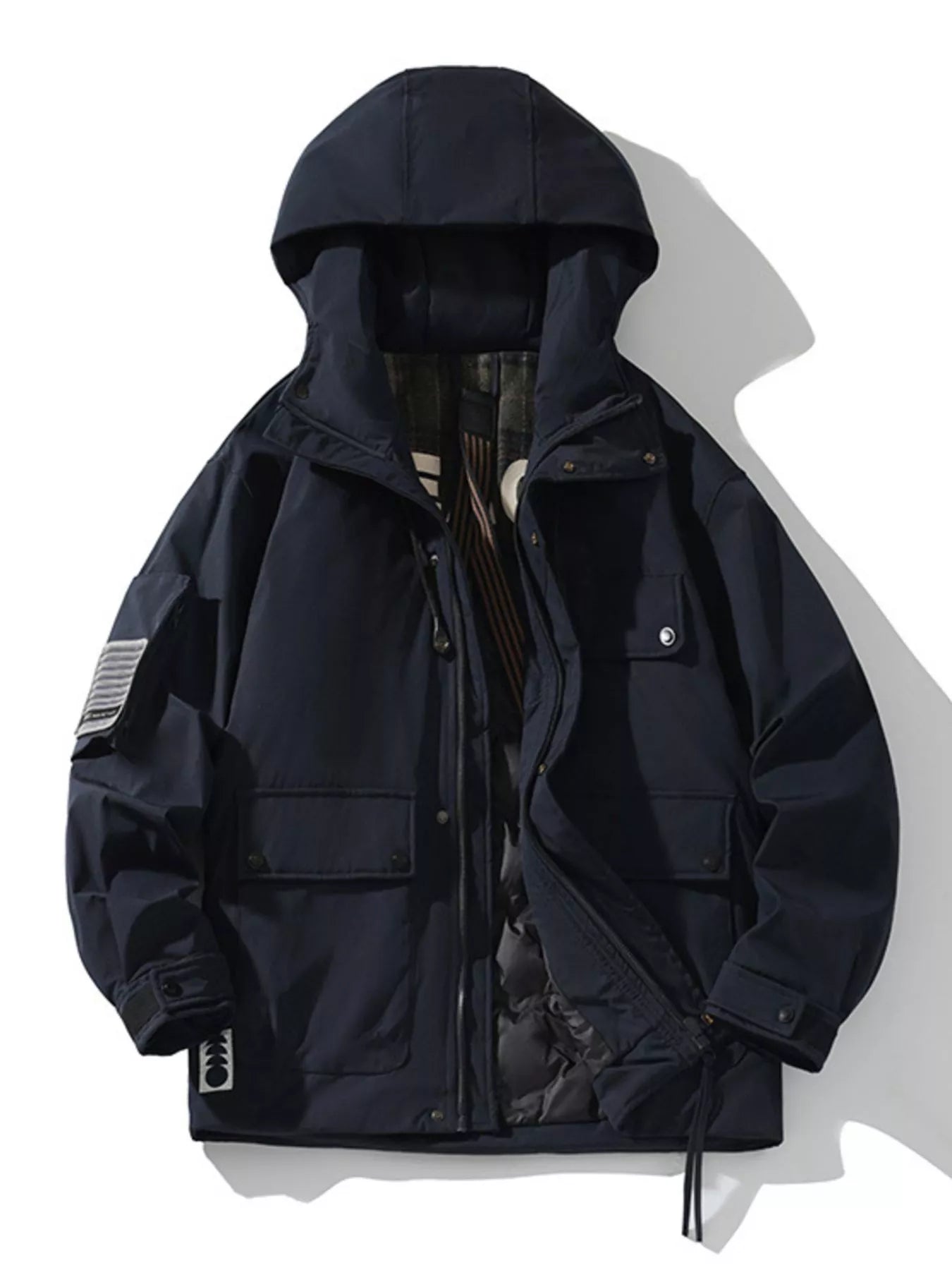 Men's Plus Size Zip Up Hooded Jacket - PBNJ FASHIONS