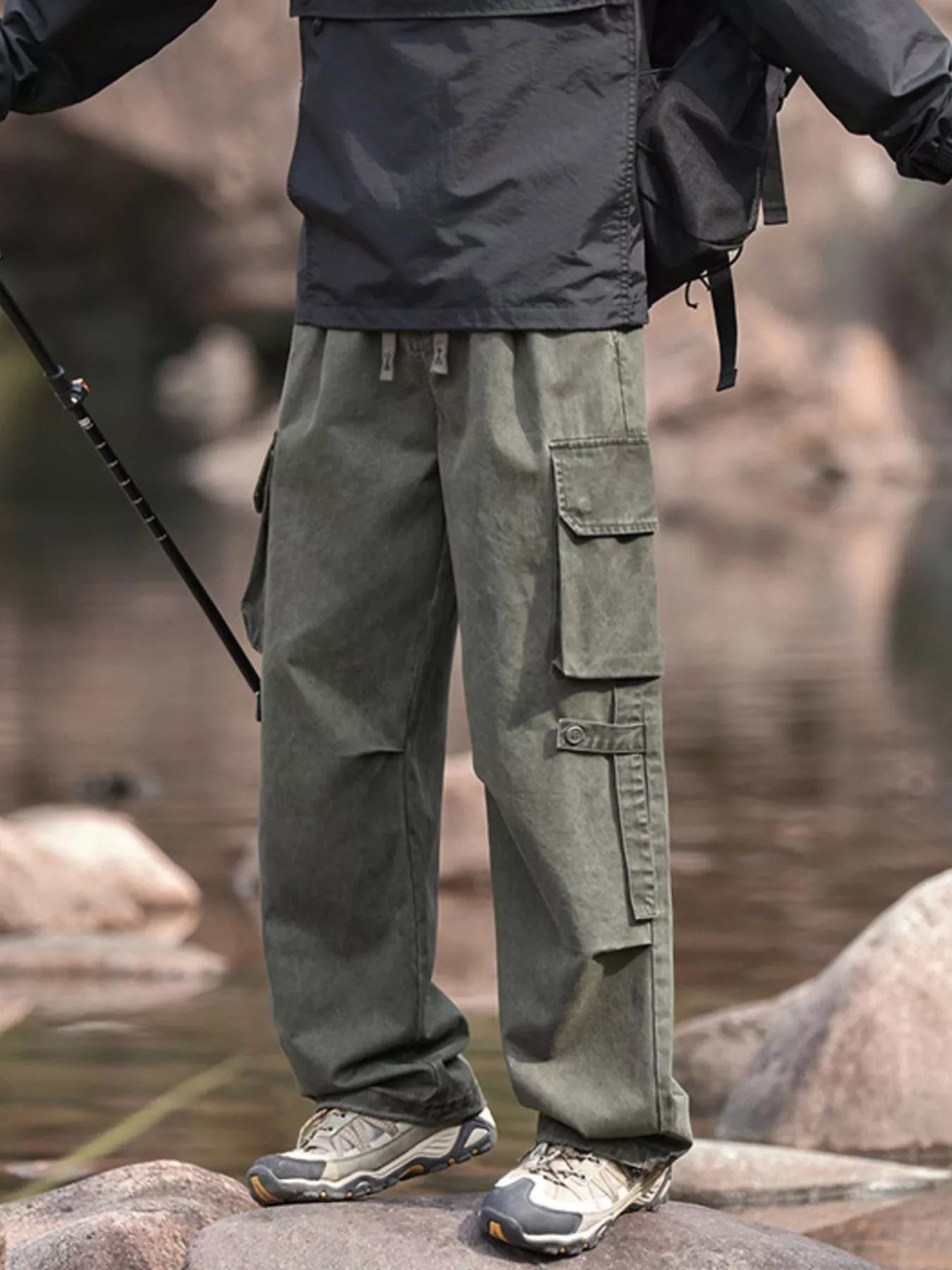 Men's Plus Size Relaxed Fit Cargo Pants - PBNJ FASHIONS