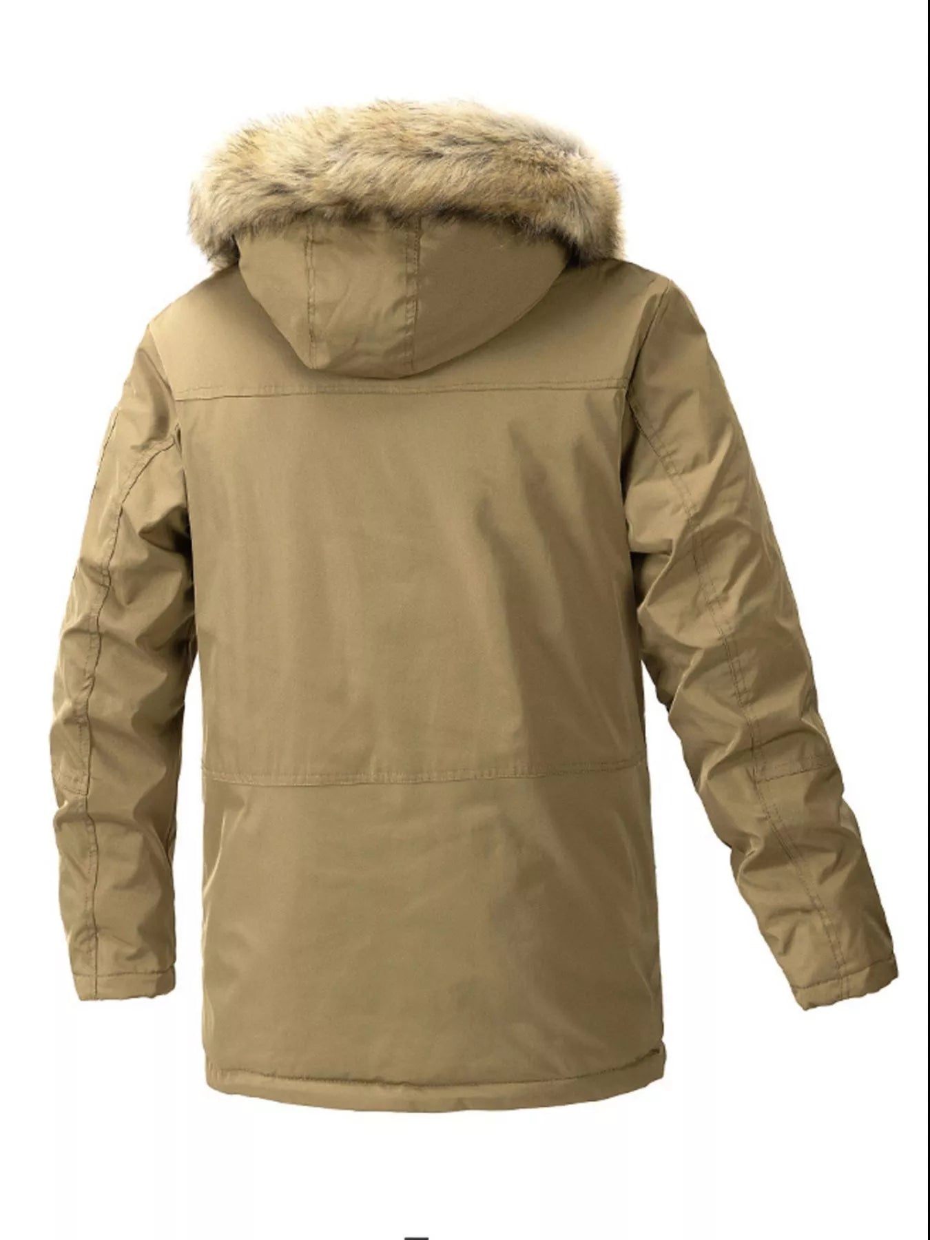 Men's Plus Size Fur Hooded Winter Parka Coat - PBNJ FASHIONS