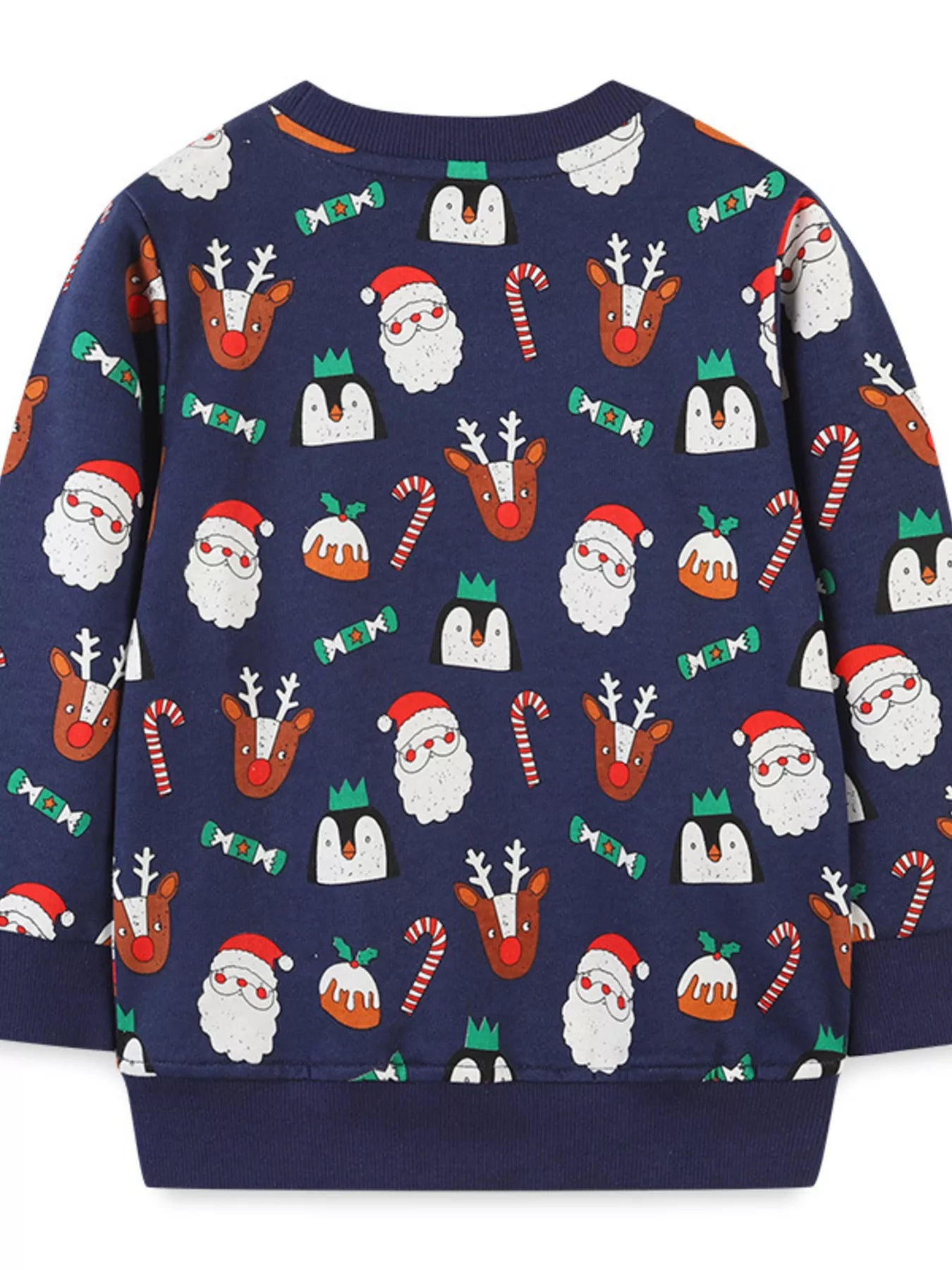 Children's Christmas Print Crew Neck Sweatshirt - PBNJ FASHIONS