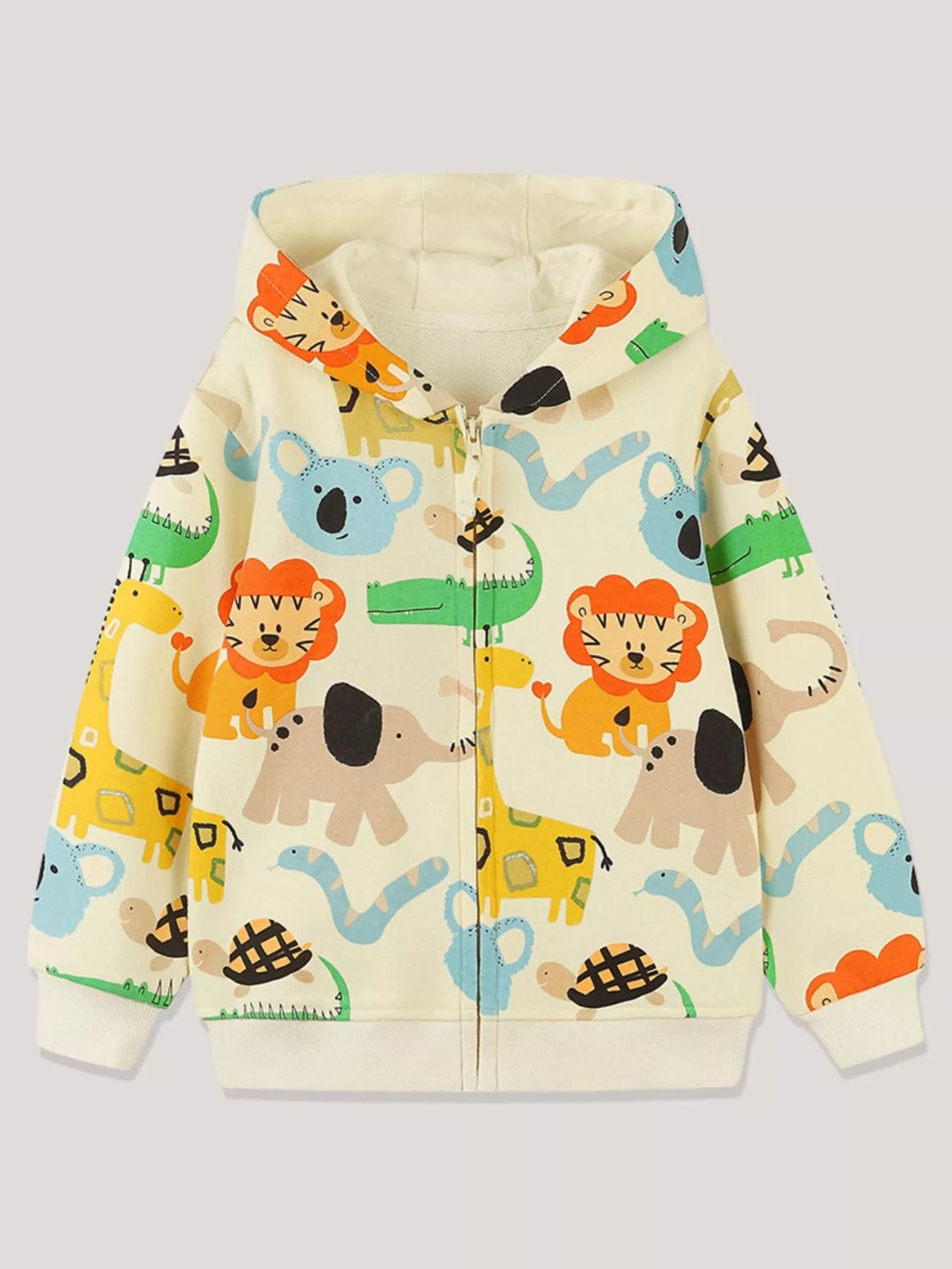 Children's Animal Print Zip - Up Hoodie - PBNJ FASHIONS